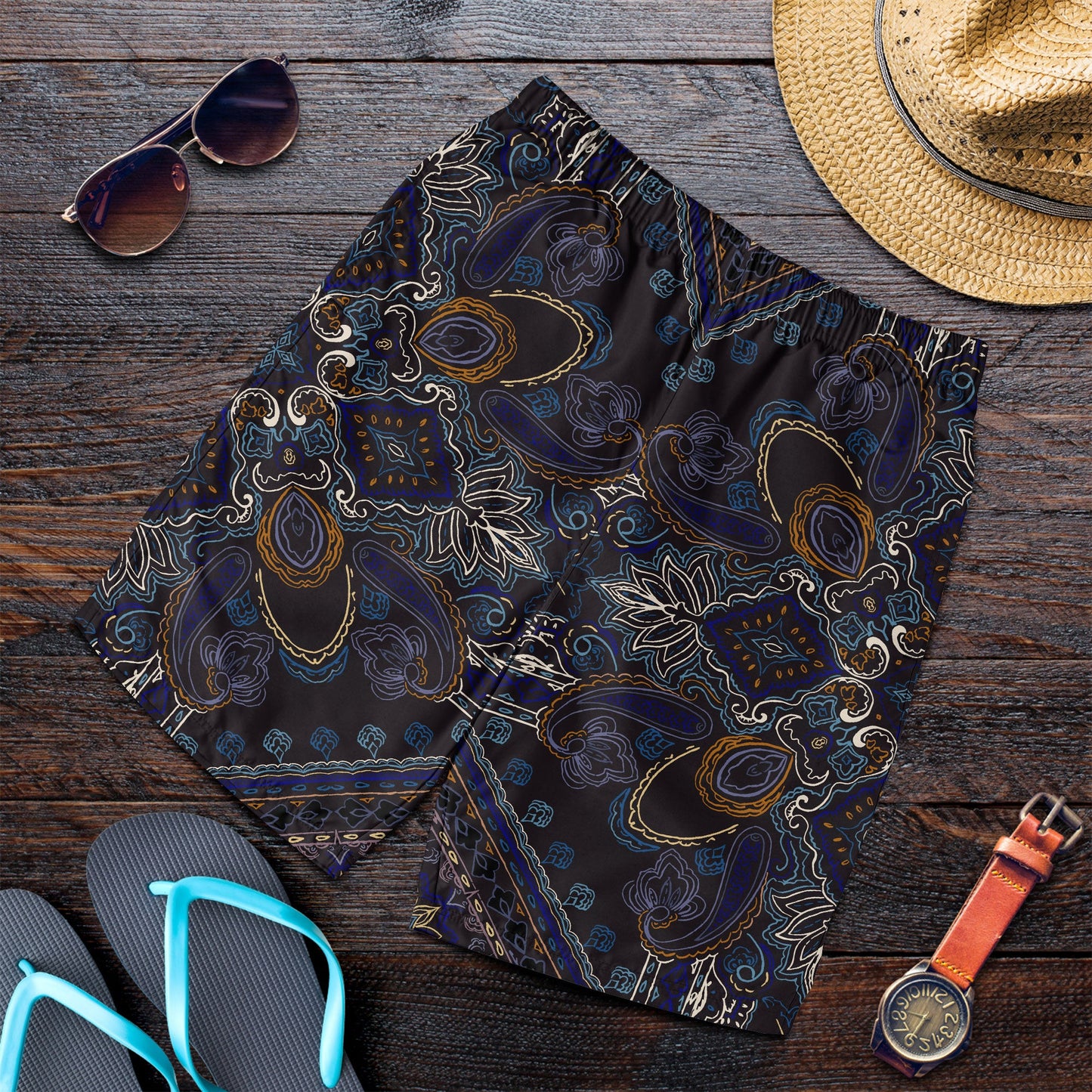 Paisley Bandana Pattern Seamless Men Short
