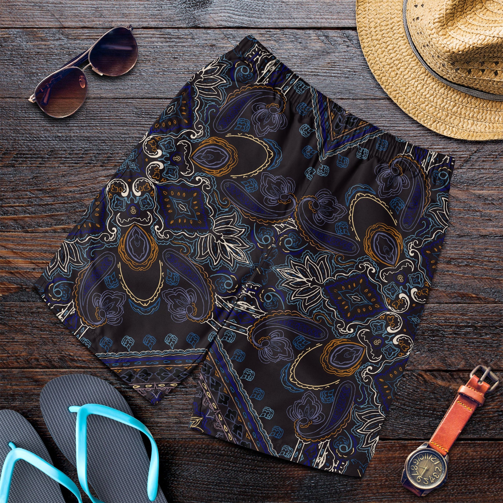 Paisley Bandana Pattern Seamless Men Short