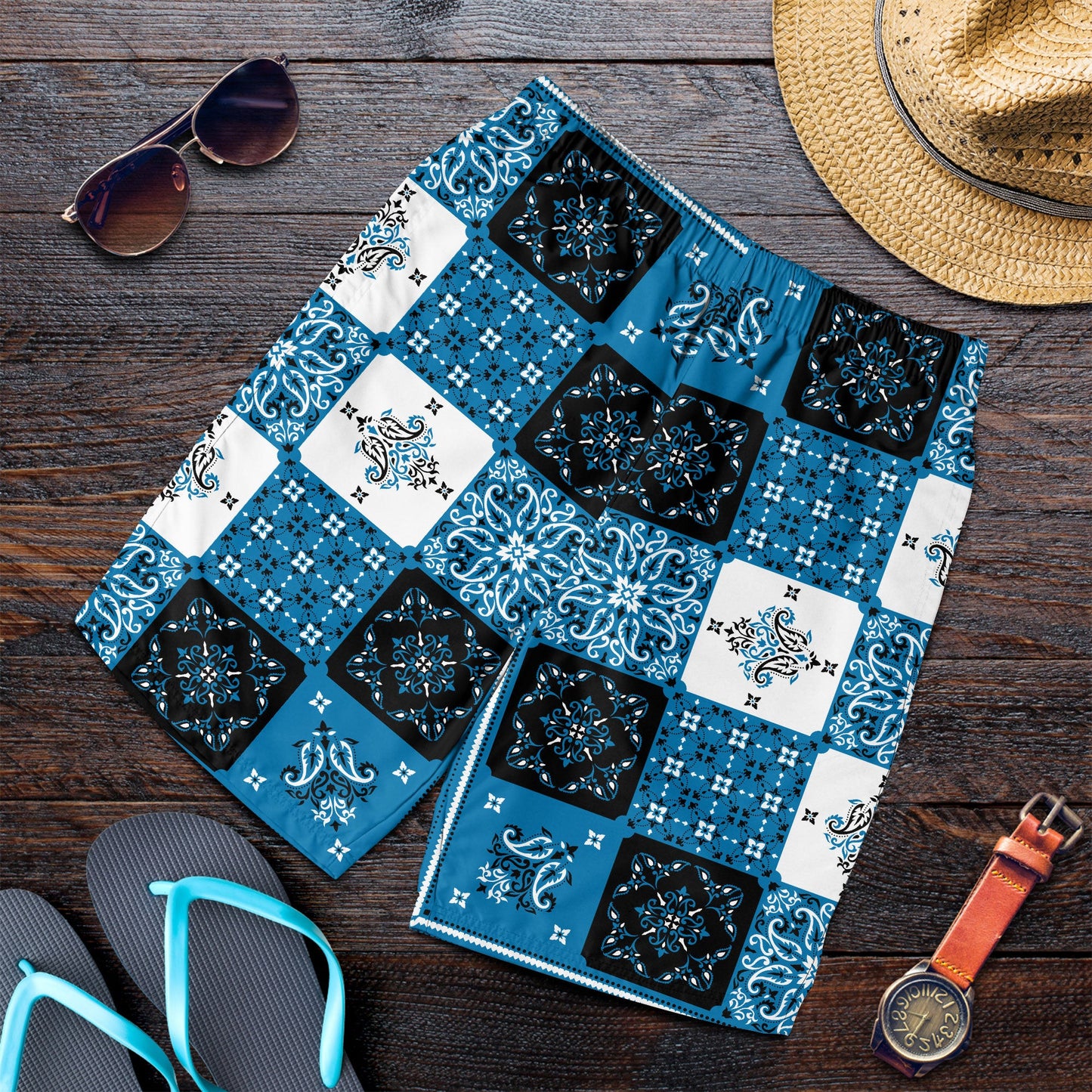 Paisley Bandana Pattern Seamless Men Short