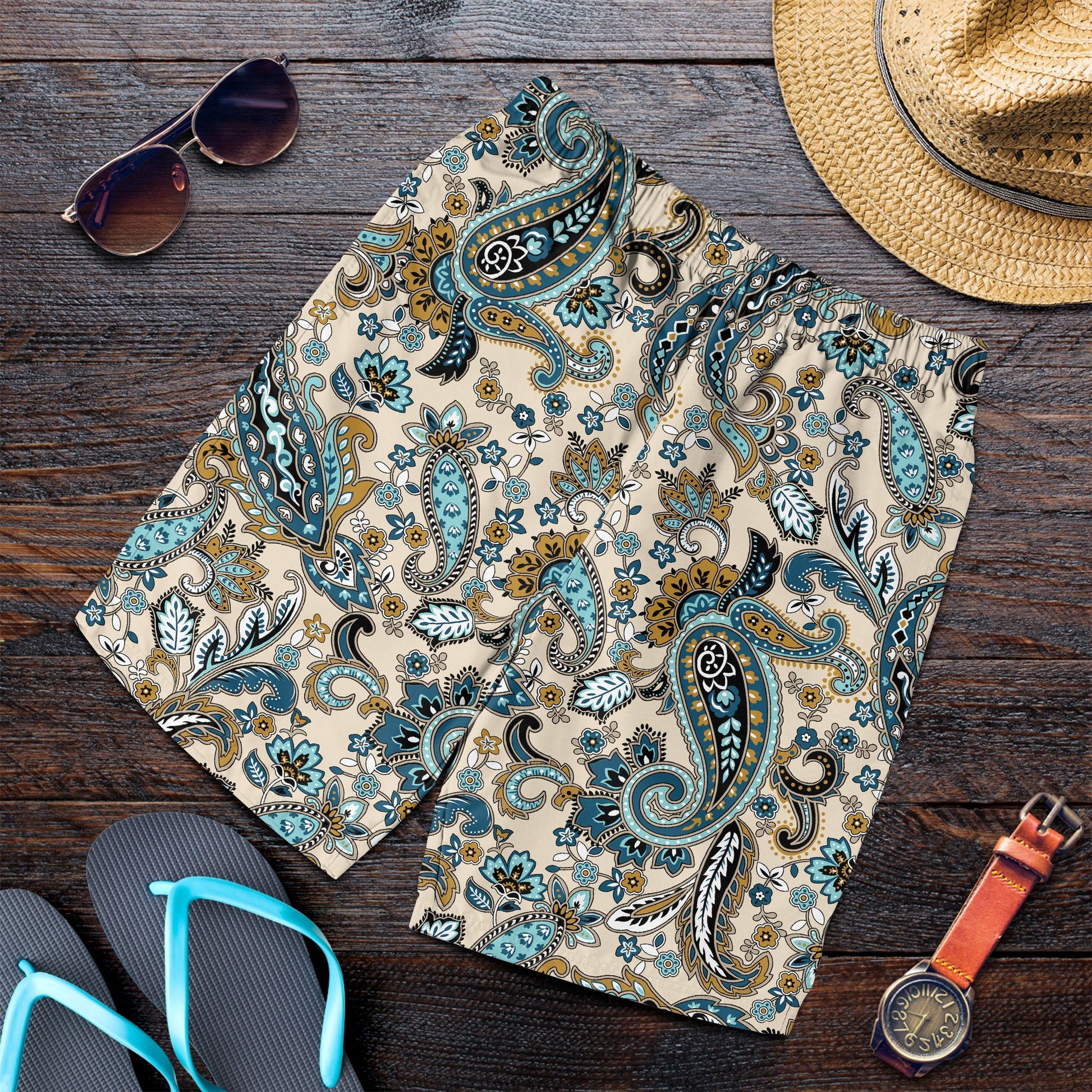 Paisley Bandana Pattern Seamless Men Short