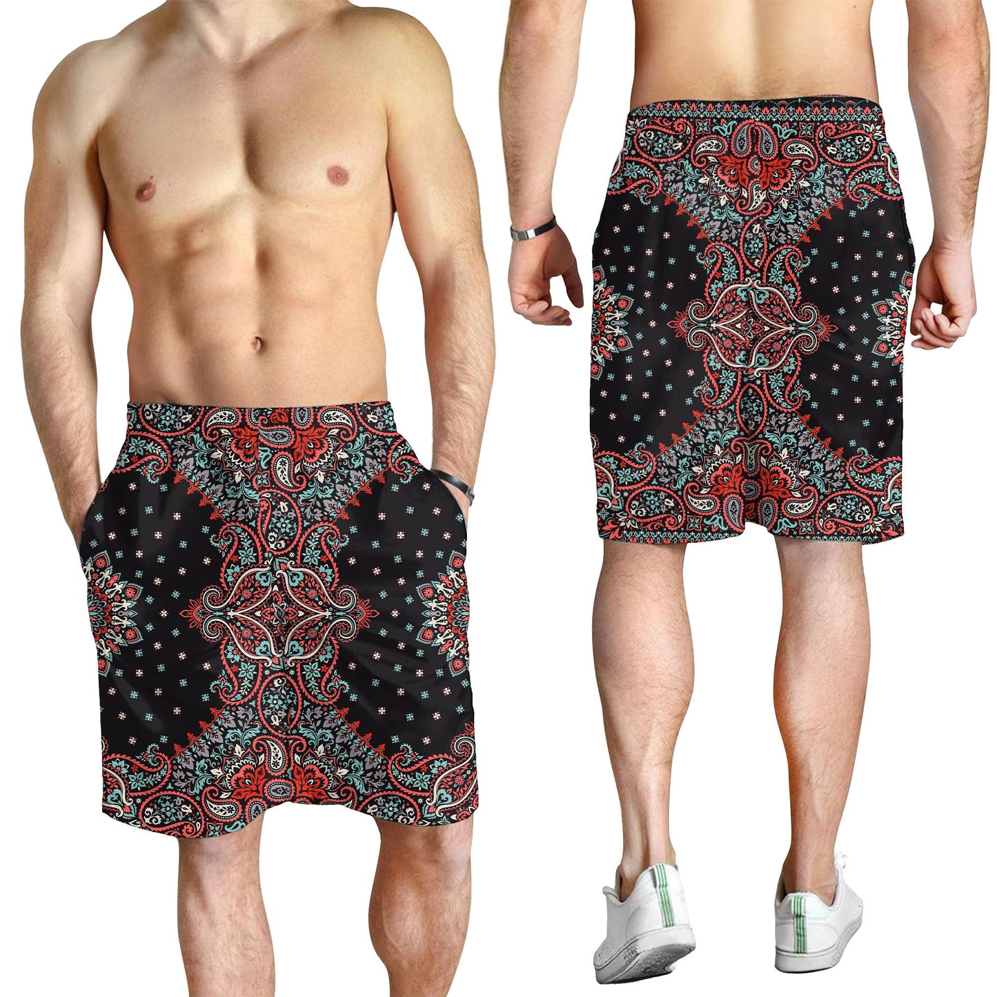 Paisley Bandana Pattern Seamless Men Short