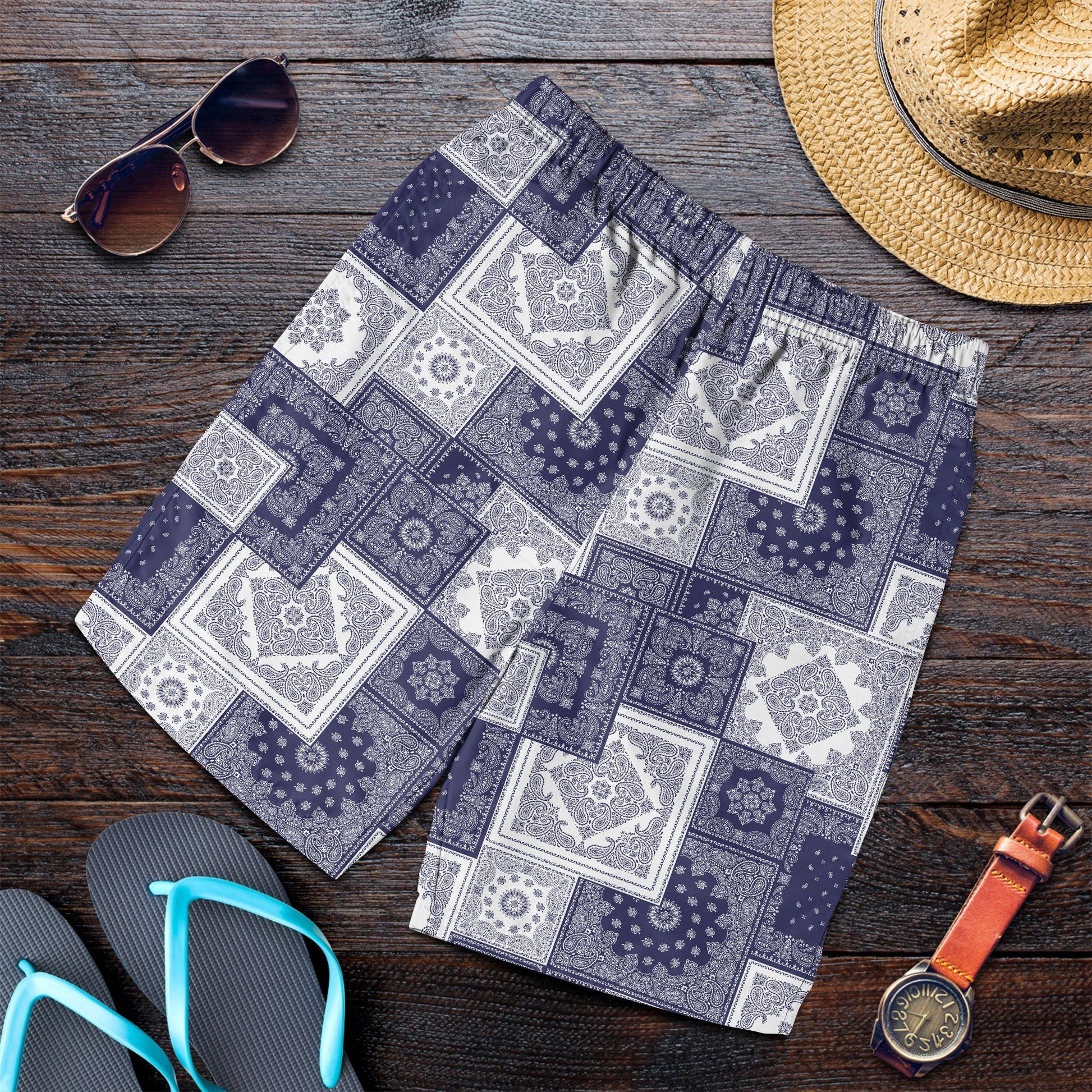 Paisley Bandana Pattern Seamless Men Short