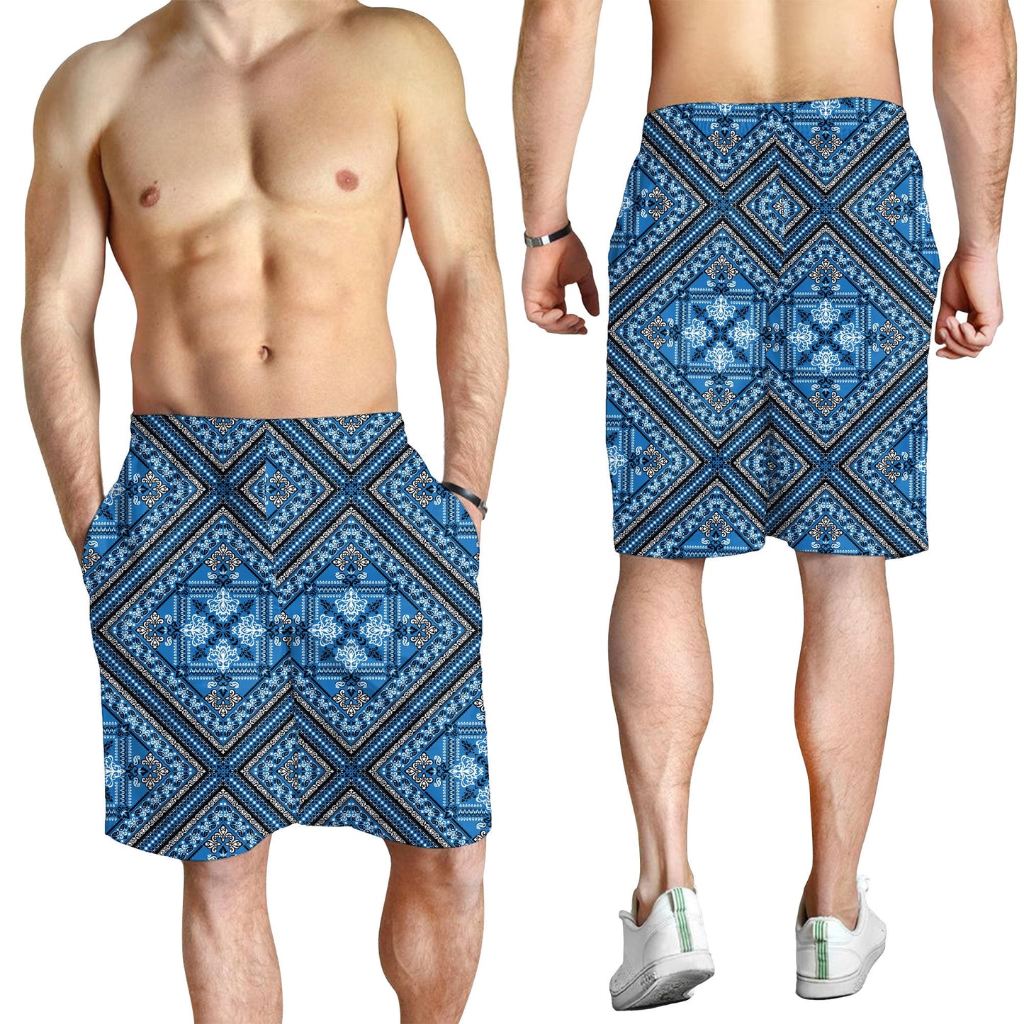 Paisley Bandana Pattern Seamless Men Short