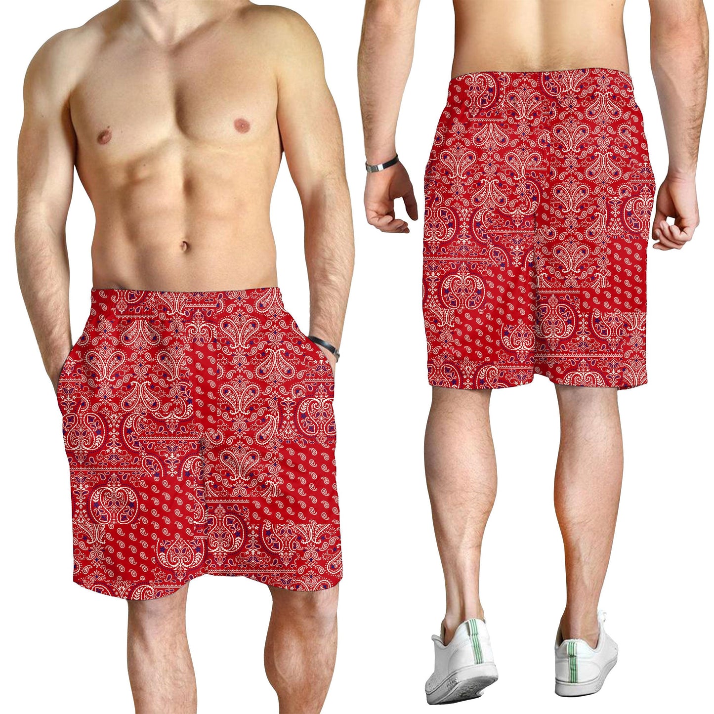 Paisley Bandana Pattern Seamless Men Short