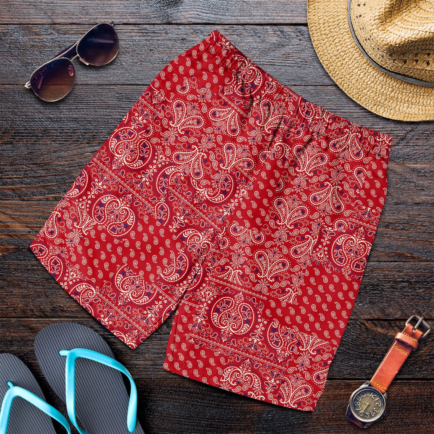 Paisley Bandana Pattern Seamless Men Short