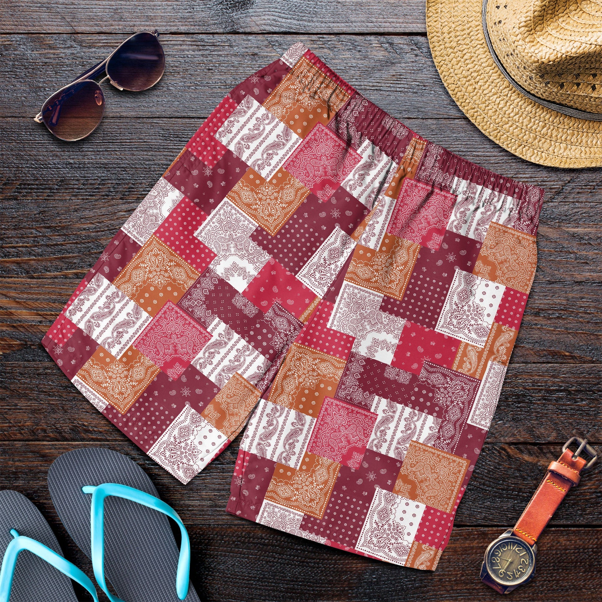 Paisley Bandana Pattern Seamless Men Short