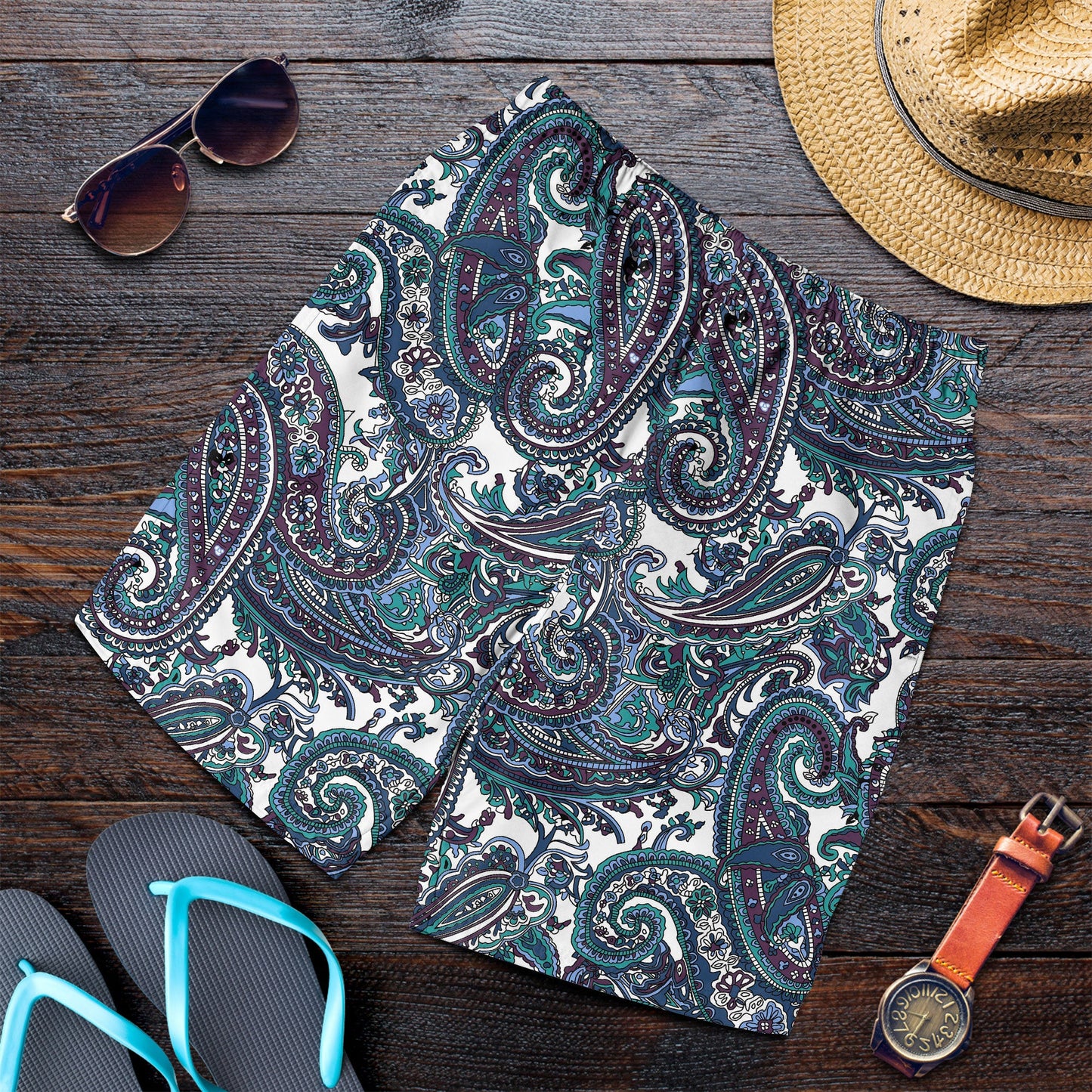 Paisley Bandana Pattern Seamless Men Short