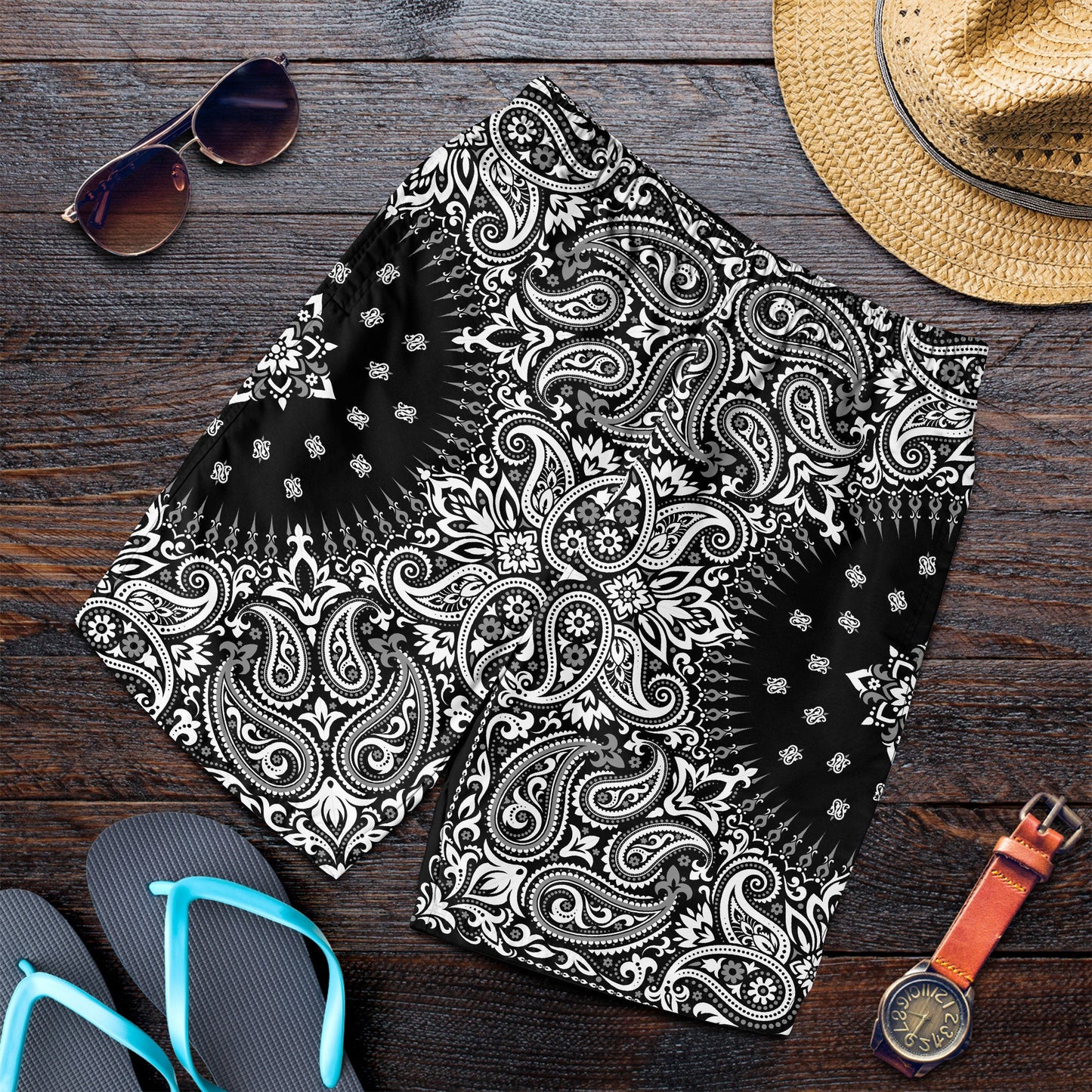 Paisley Bandana Pattern Seamless Men Short