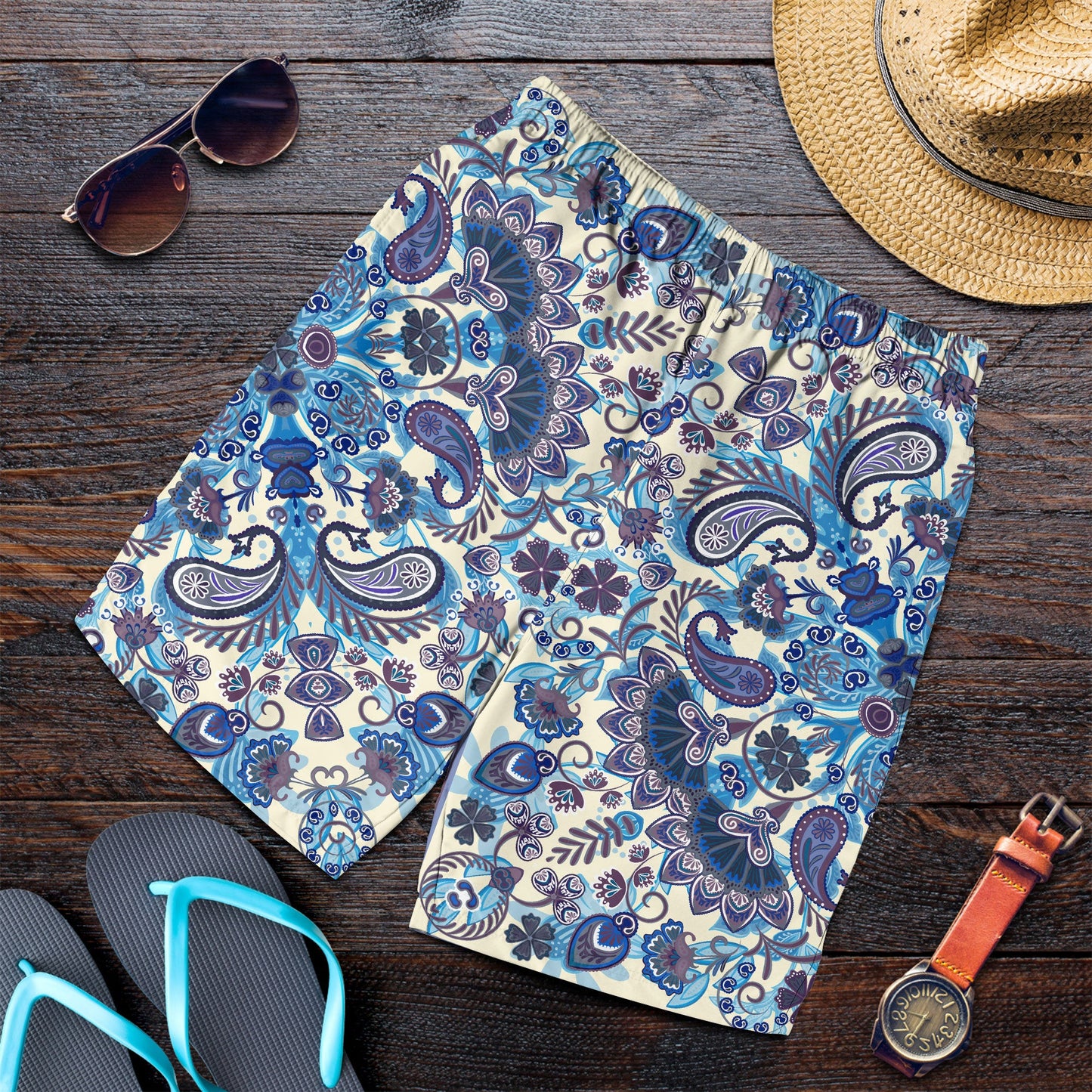 Paisley Bandana Pattern Seamless Men Short