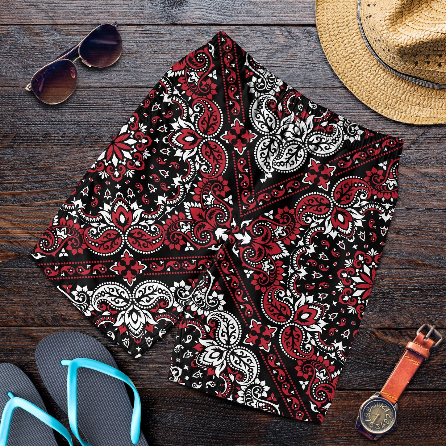 Paisley Bandana Pattern Seamless Men Short