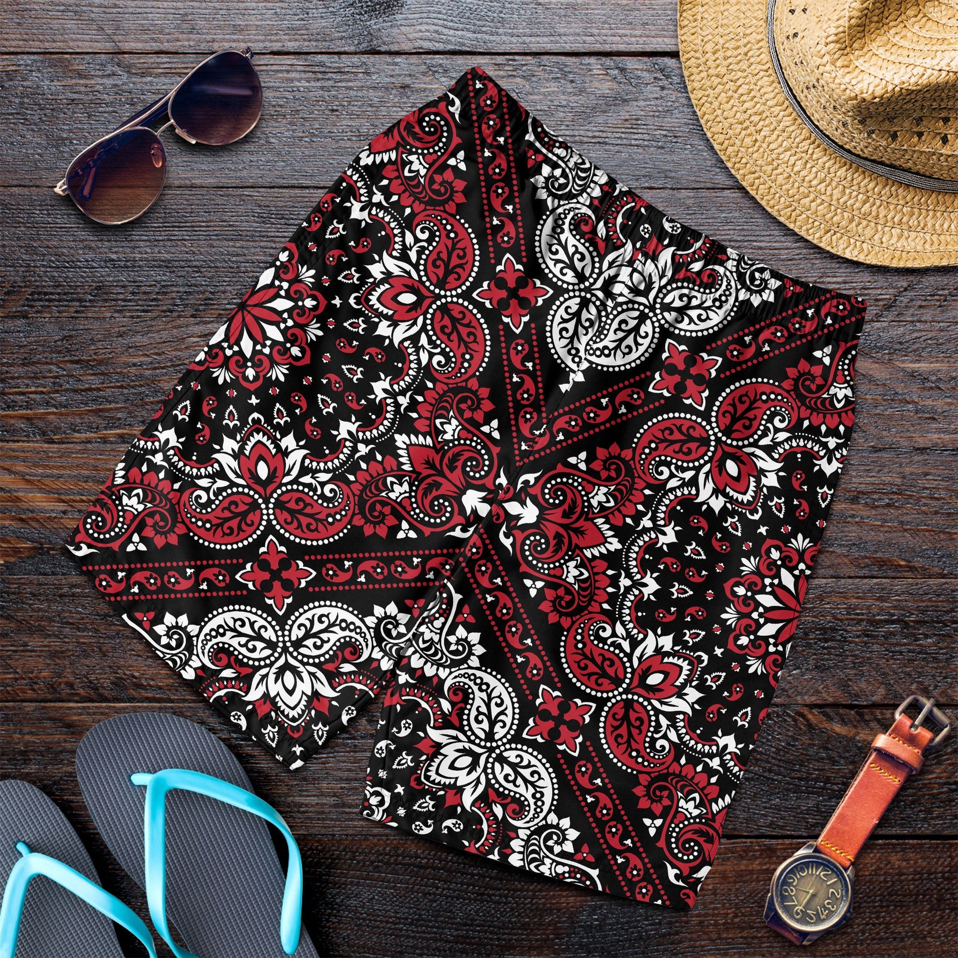 Paisley Bandana Pattern Seamless Men Short