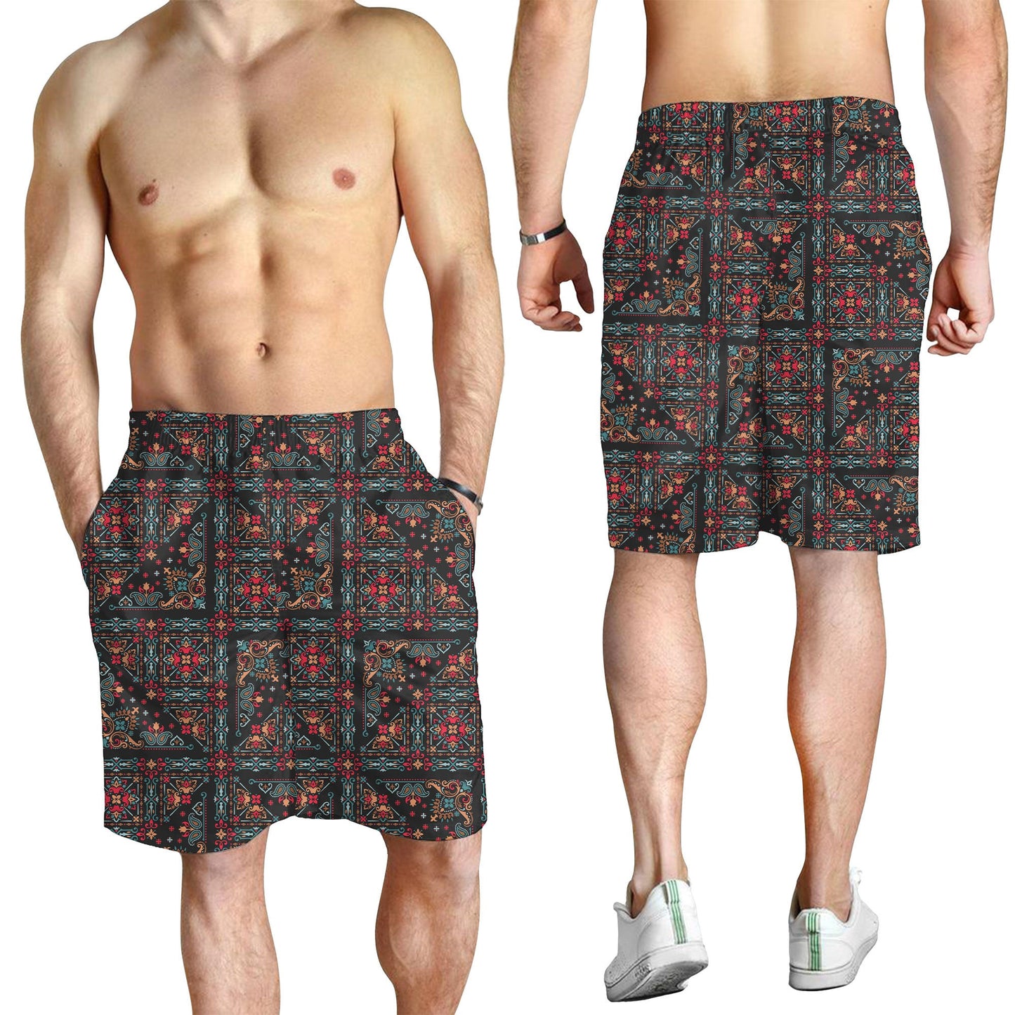 Paisley Bandana Pattern Seamless Men Short