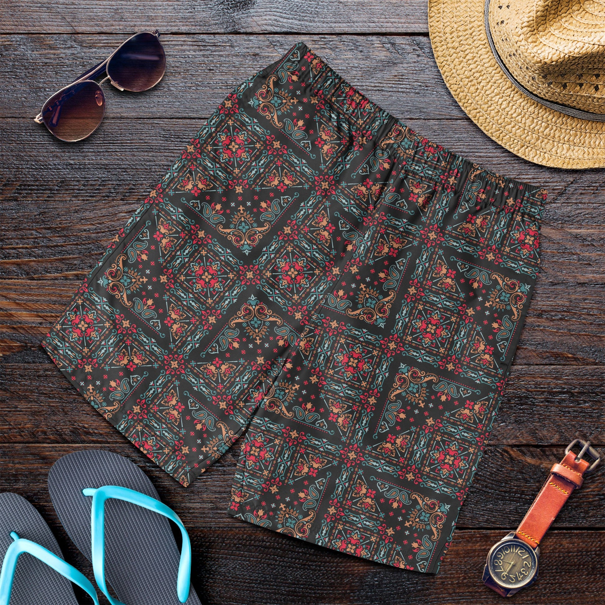 Paisley Bandana Pattern Seamless Men Short
