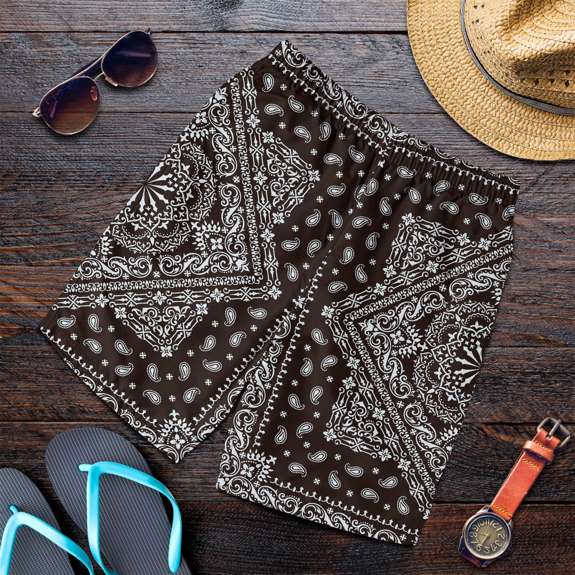 Paisley Bandana Pattern Seamless Men Short