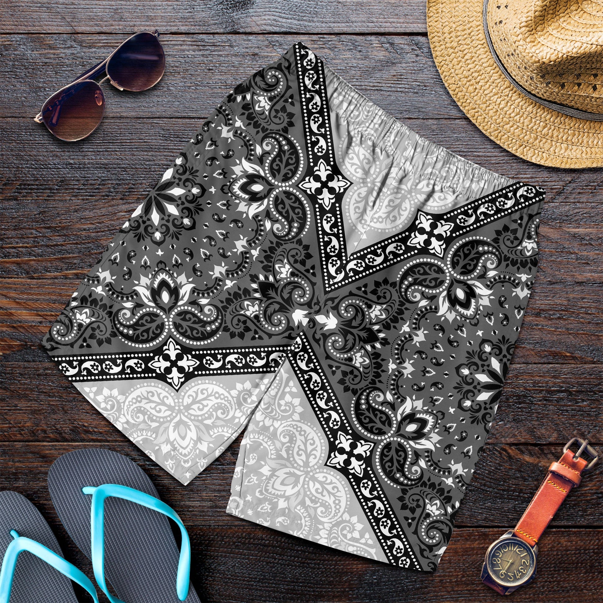 Paisley Bandana Pattern Seamless Men Short