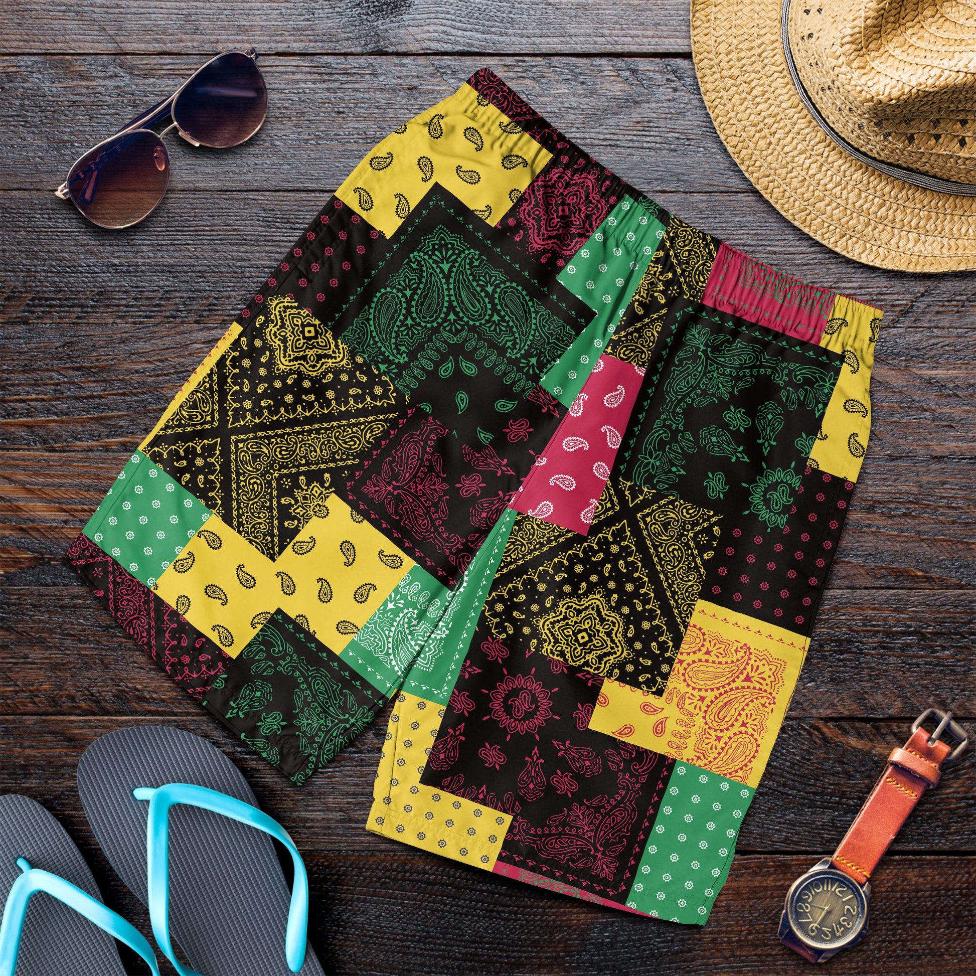 Paisley Bandana Pattern Seamless Men Short