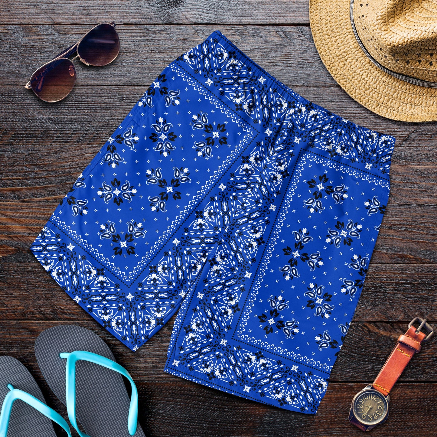 Paisley Bandana Pattern Seamless Men Short