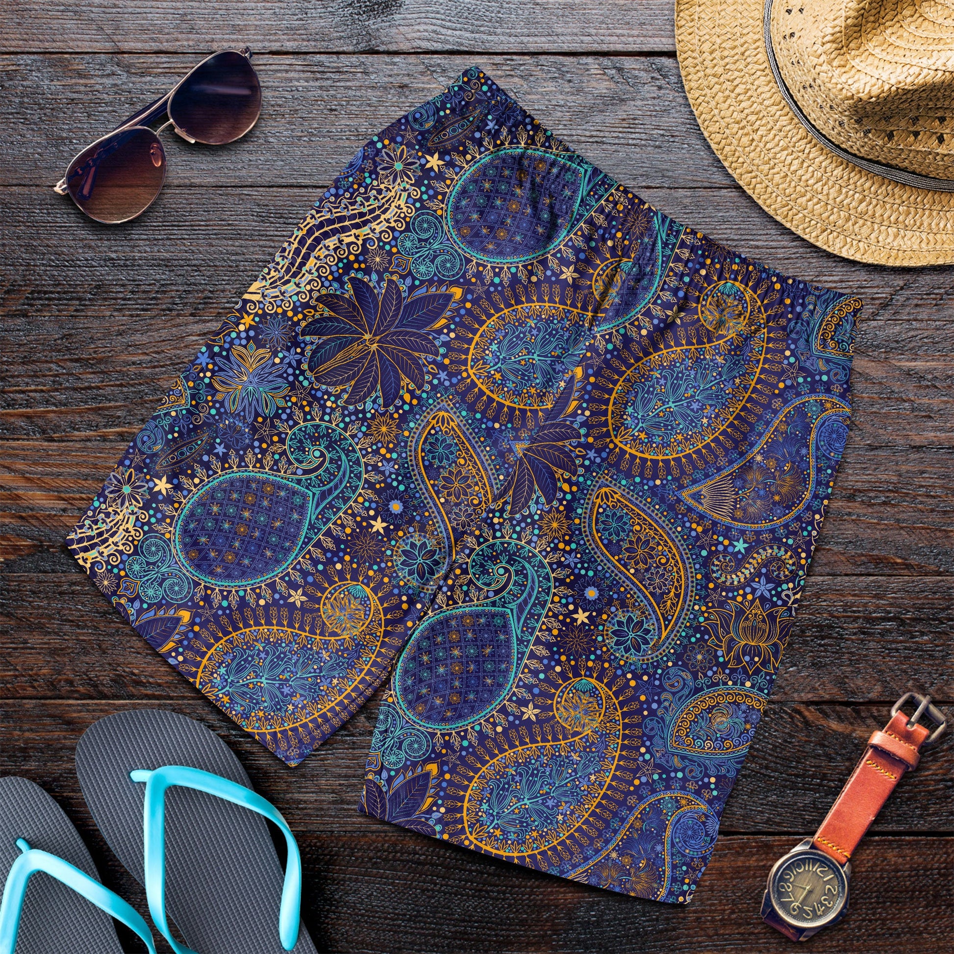 Paisley Bandana Pattern Seamless Men Short