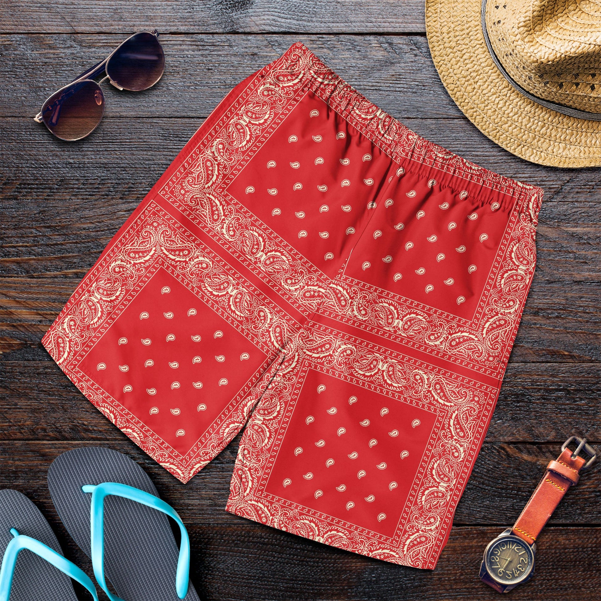 Paisley Bandana Pattern Seamless Men Short