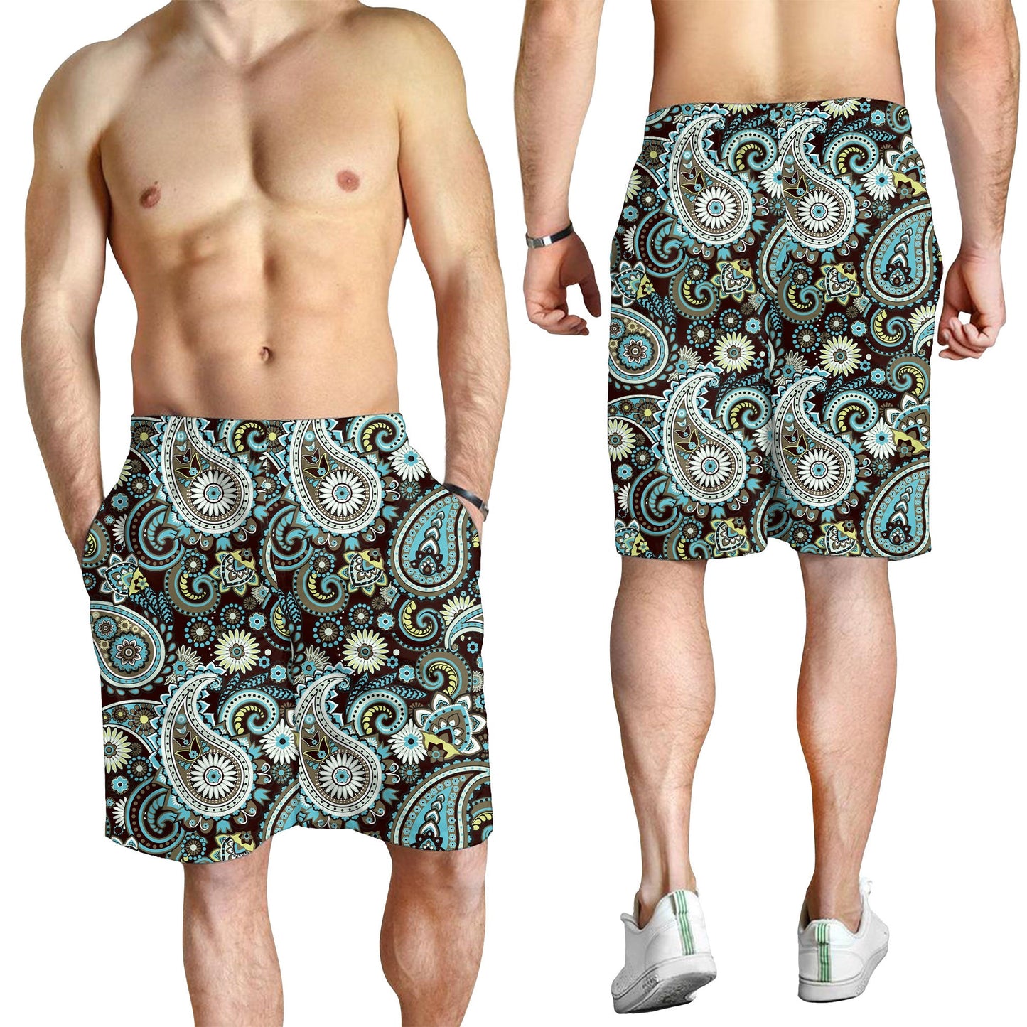 Paisley Bandana Pattern Seamless Men Short