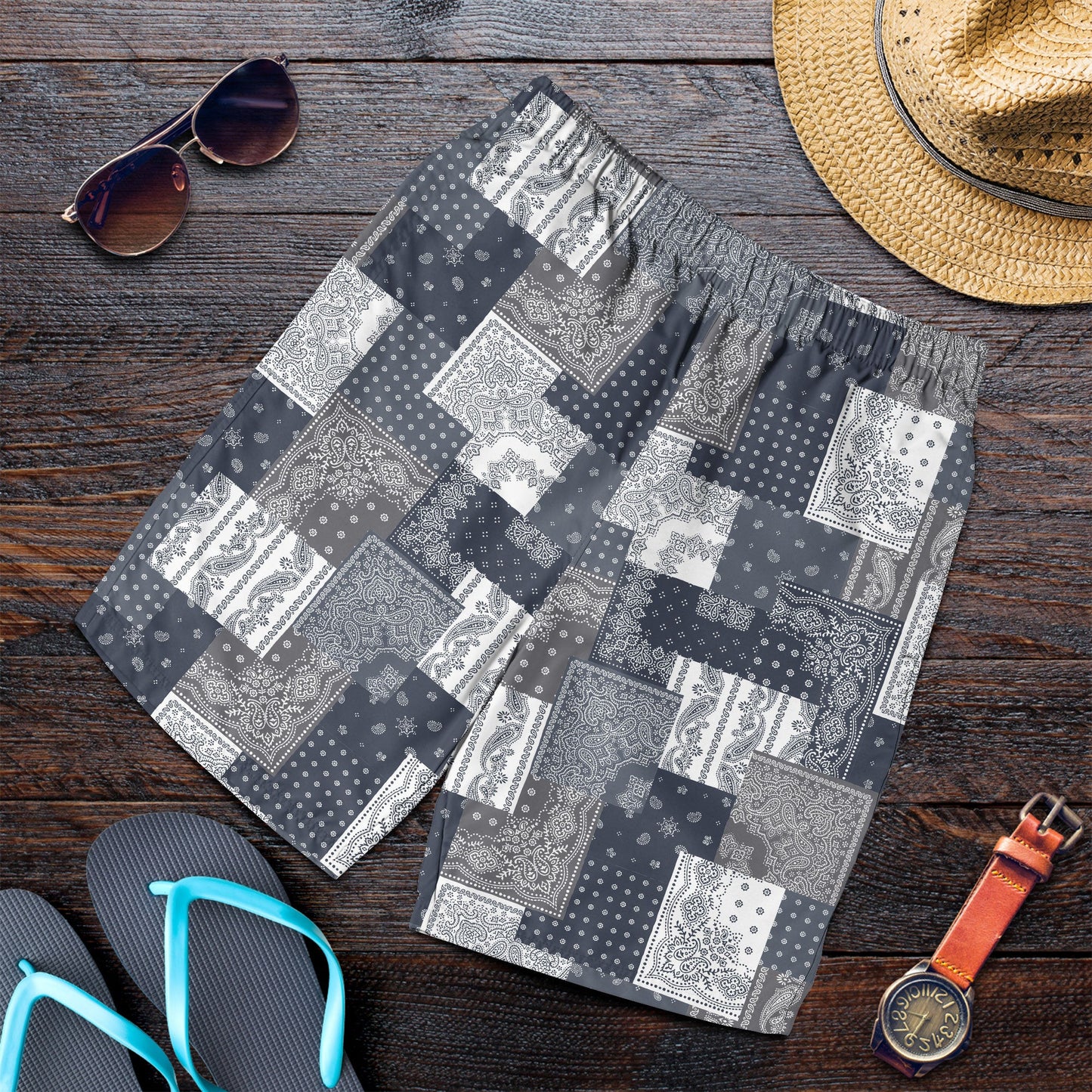 Paisley Bandana Pattern Seamless Men Short