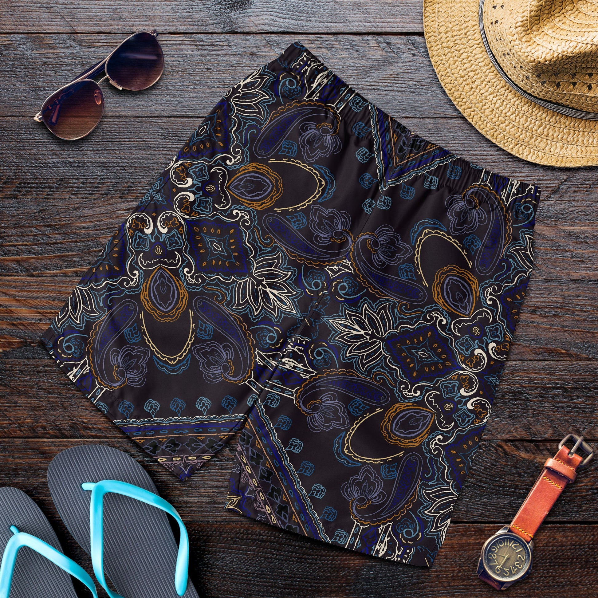 Paisley Bandana Pattern Seamless Men Short