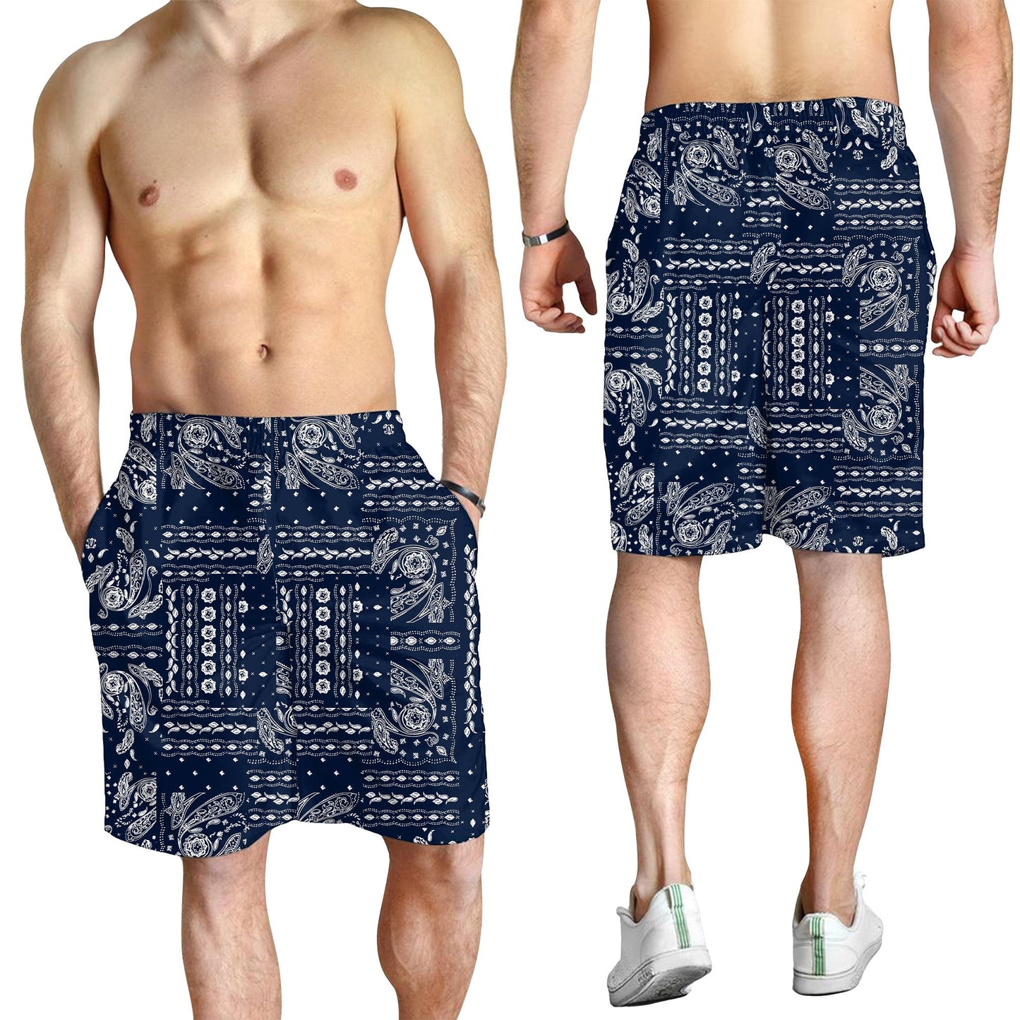 Paisley Bandana Pattern Seamless Men Short