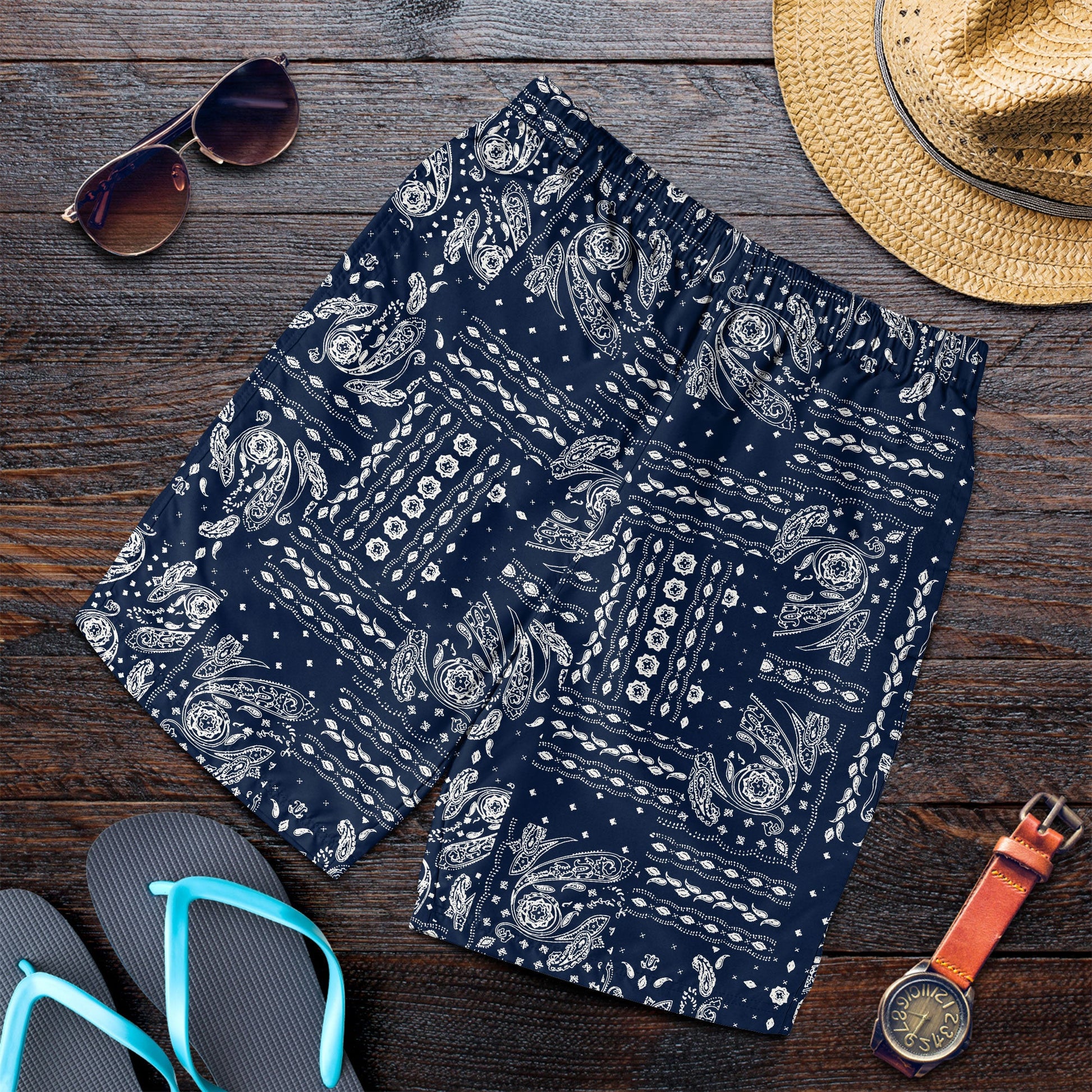 Paisley Bandana Pattern Seamless Men Short