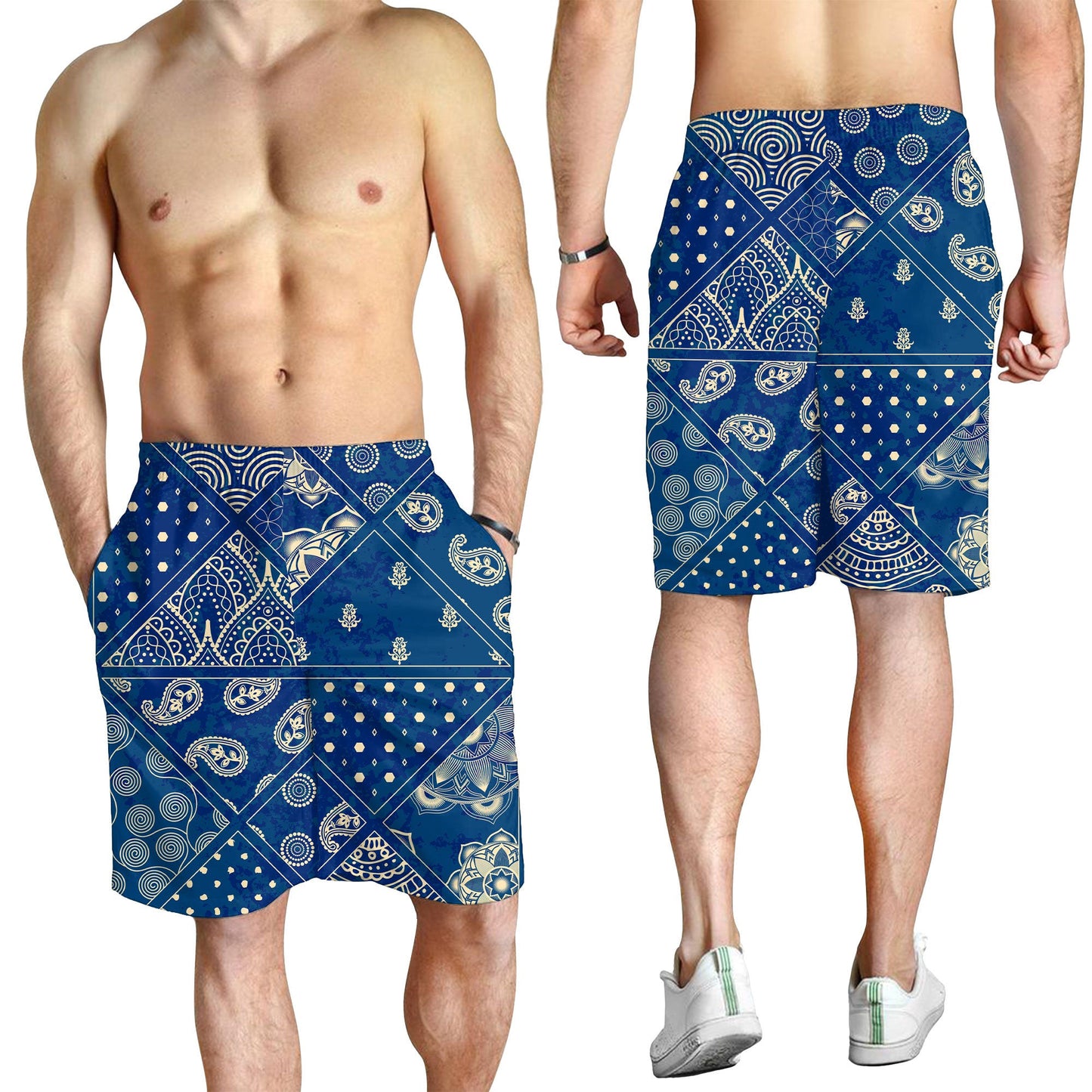 Paisley Bandana Pattern Seamless Men Short