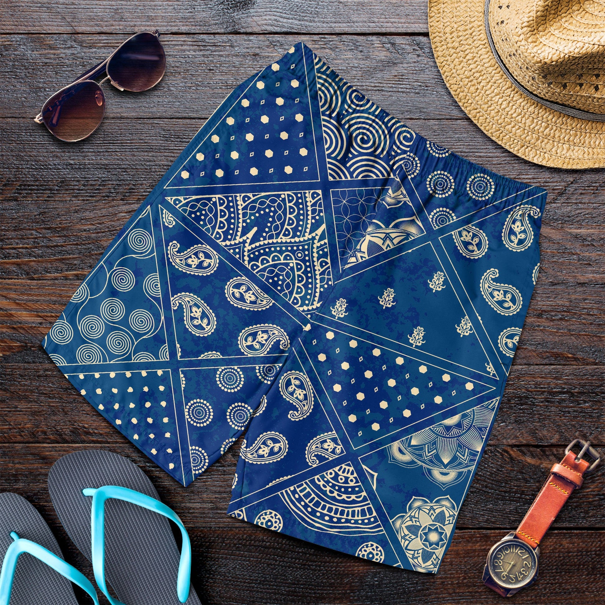 Paisley Bandana Pattern Seamless Men Short