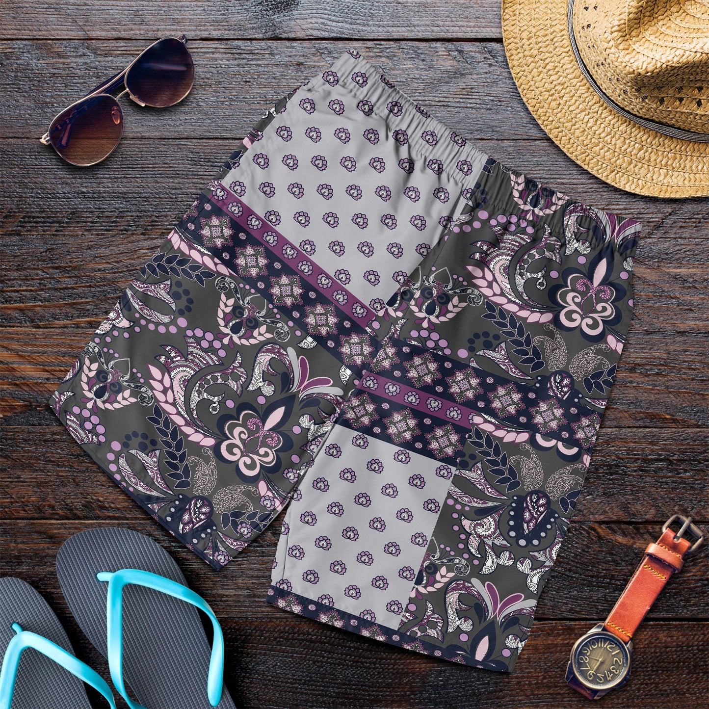Paisley Bandana Pattern Seamless Men Short