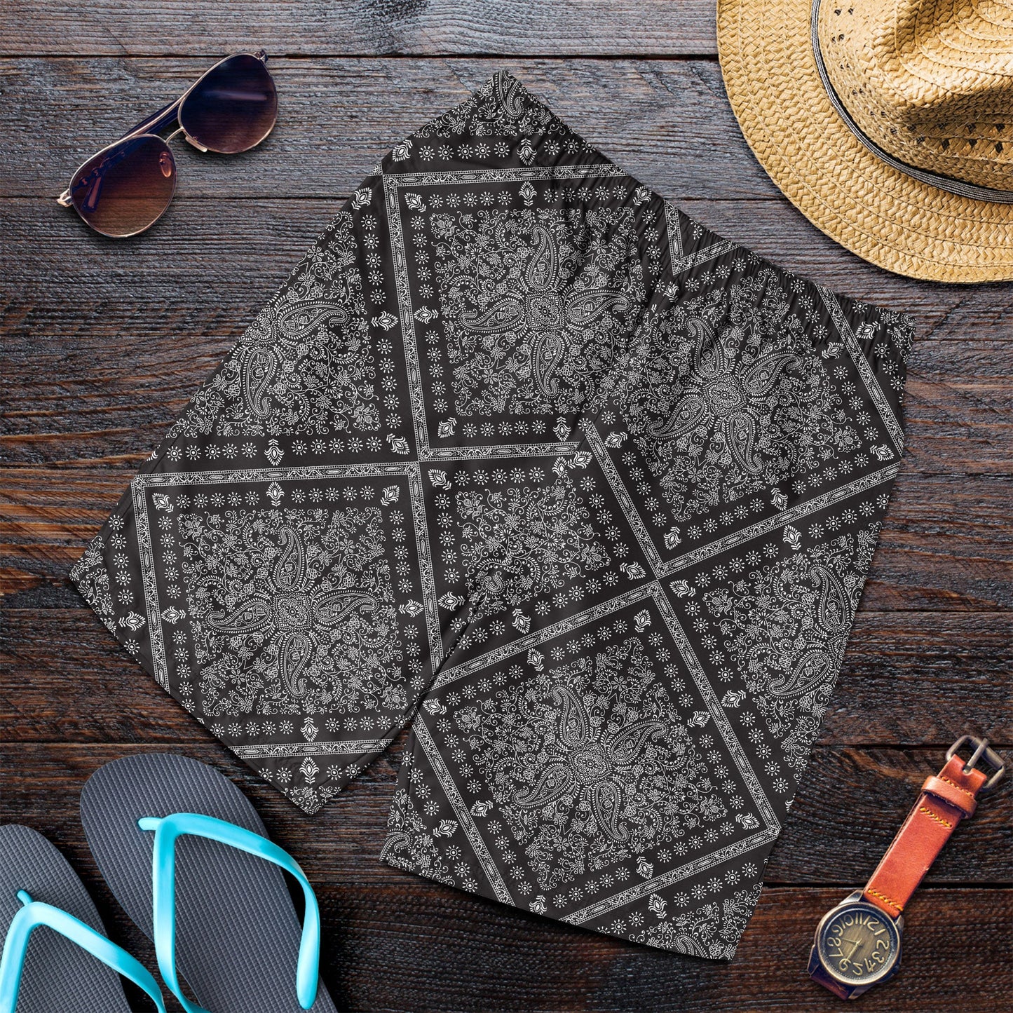 Paisley Bandana Pattern Seamless Men Short