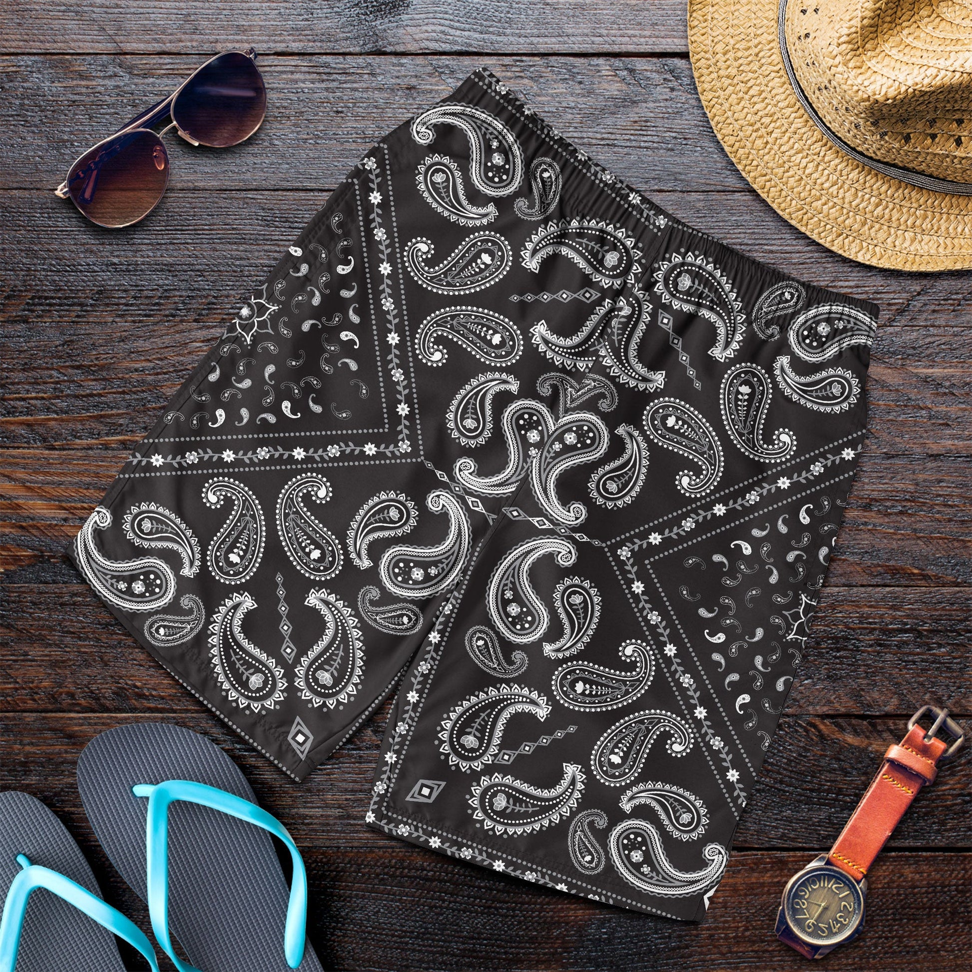 Paisley Bandana Pattern Seamless Men Short