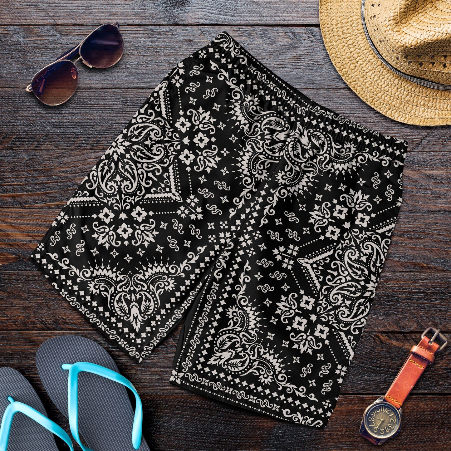 Paisley Bandana Pattern Seamless Men Short