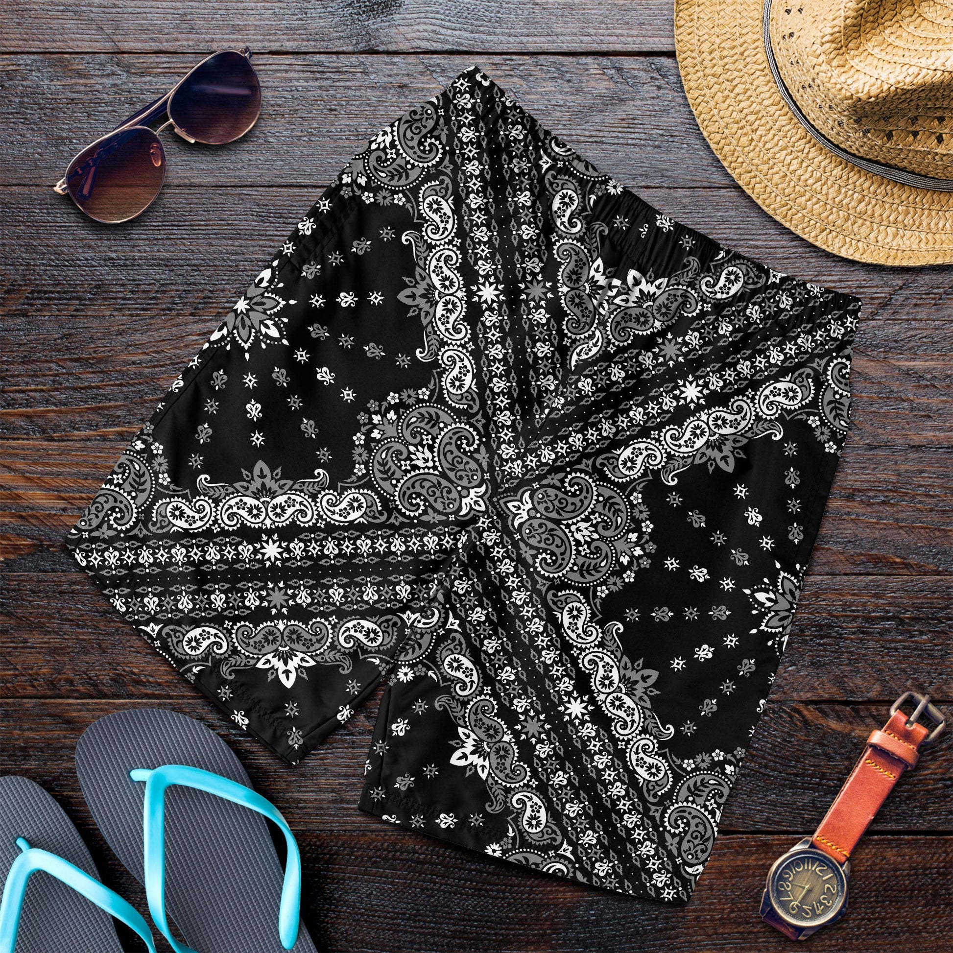 Paisley Bandana Pattern Seamless Men Short