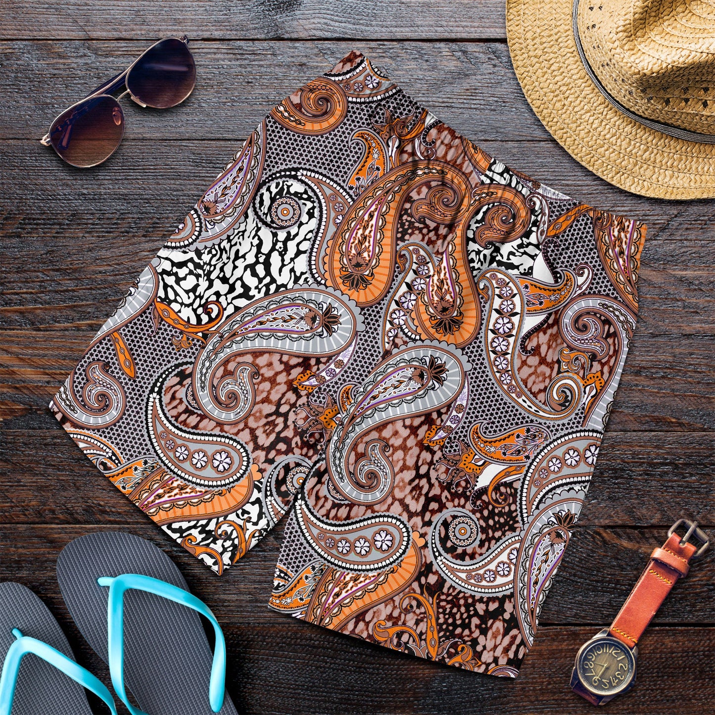 Paisley Bandana Pattern Seamless Men Short