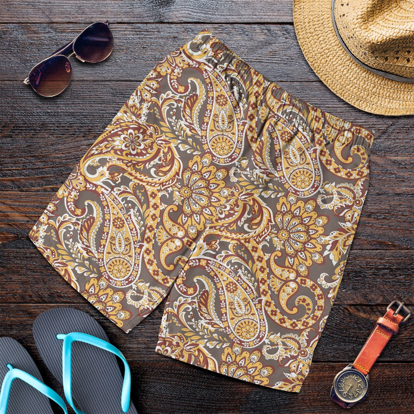 Paisley Bandana Pattern Seamless Men Short