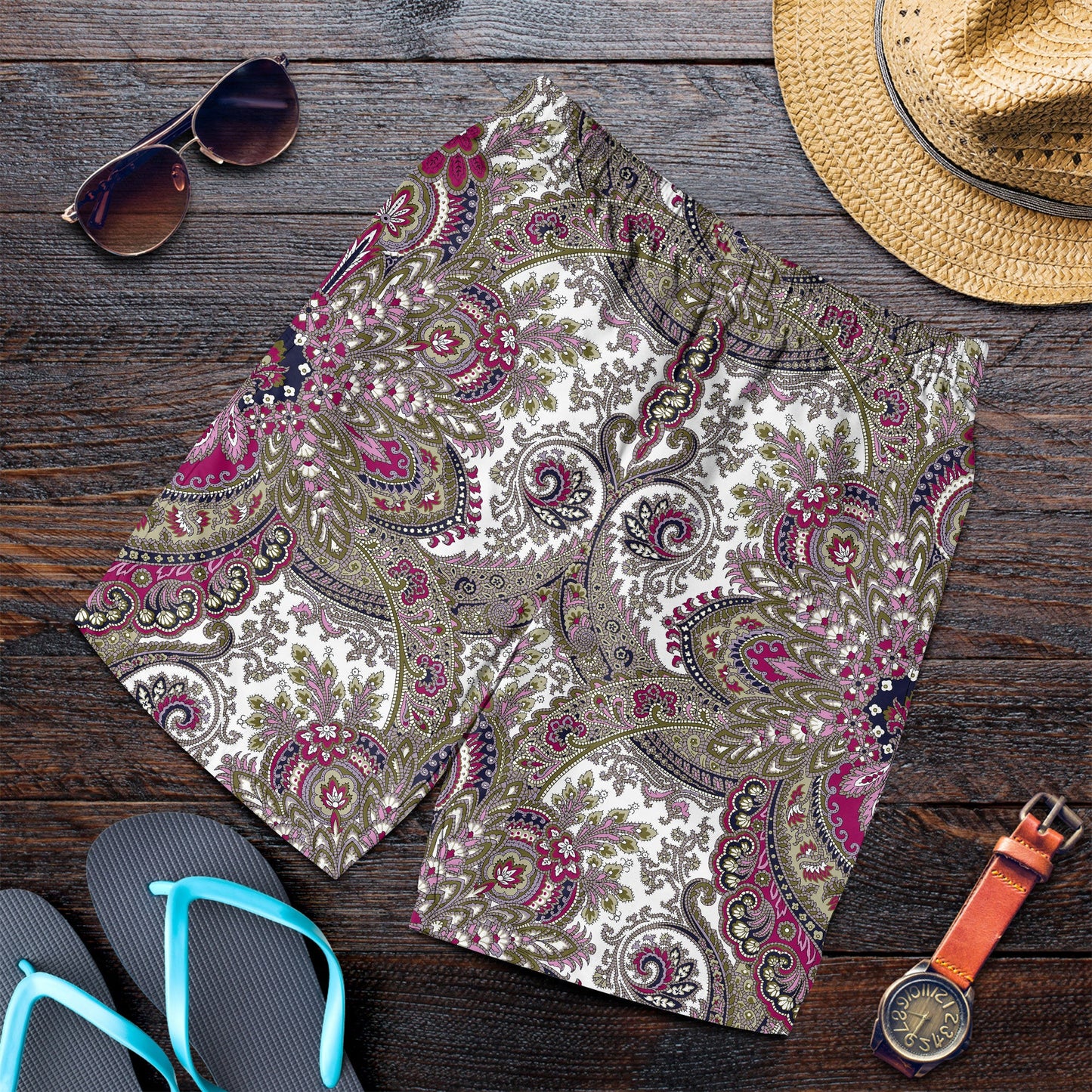 Paisley Bandana Pattern Seamless Men Short