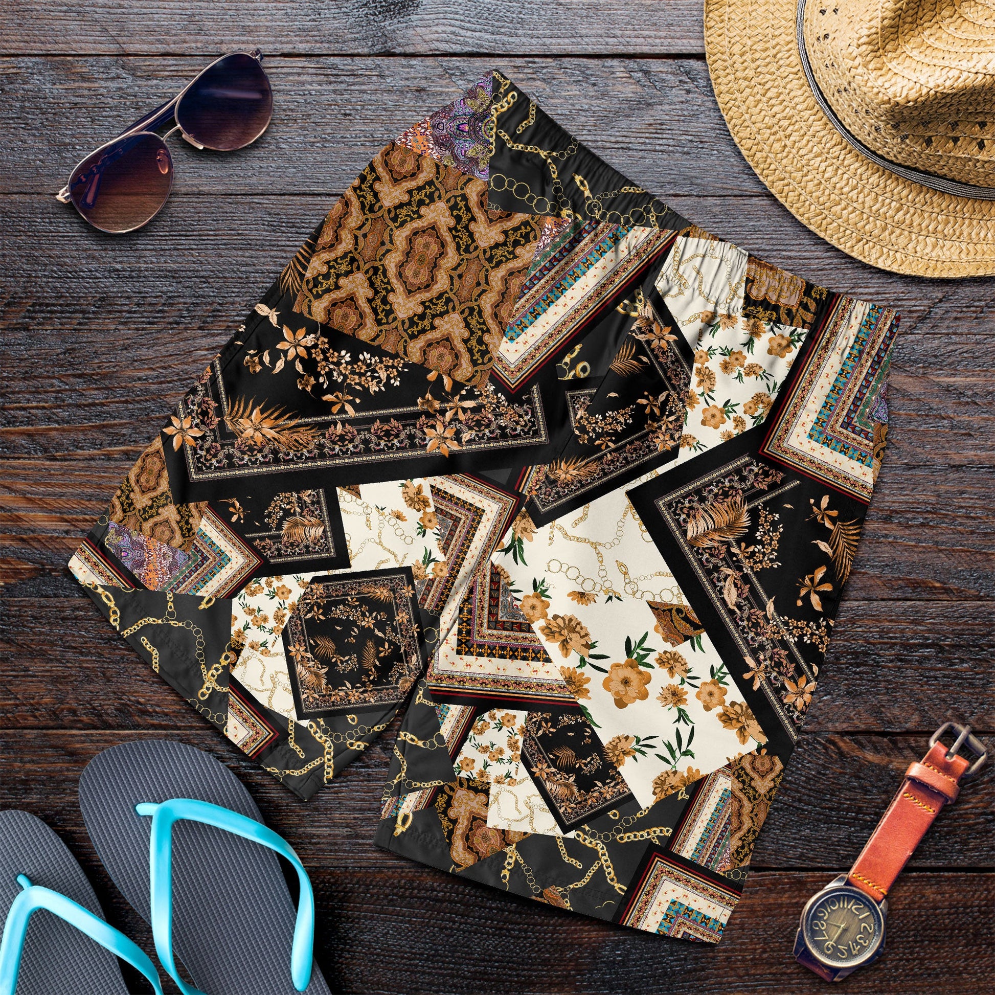 Paisley Bandana Pattern Seamless Men Short