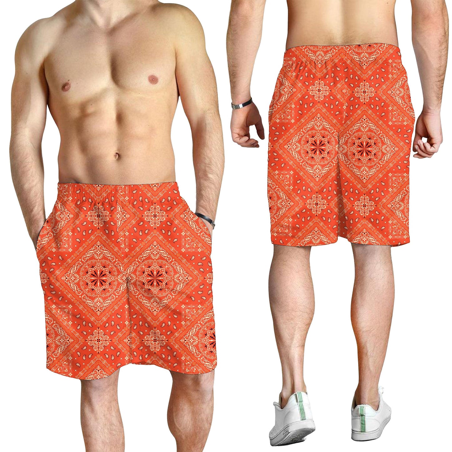 Paisley Bandana Pattern Seamless Men Short