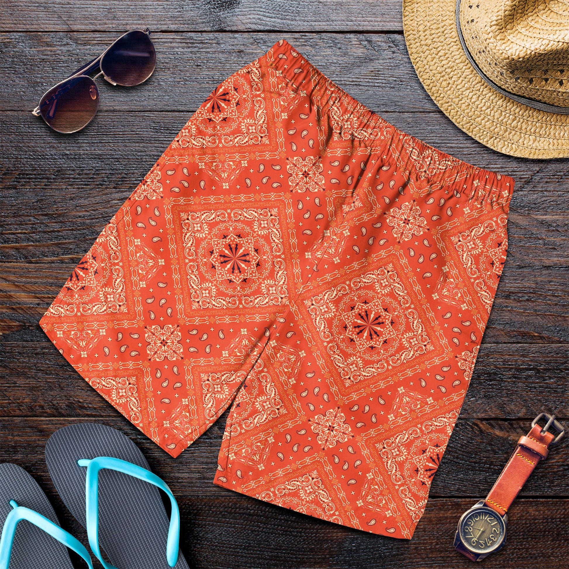 Paisley Bandana Pattern Seamless Men Short