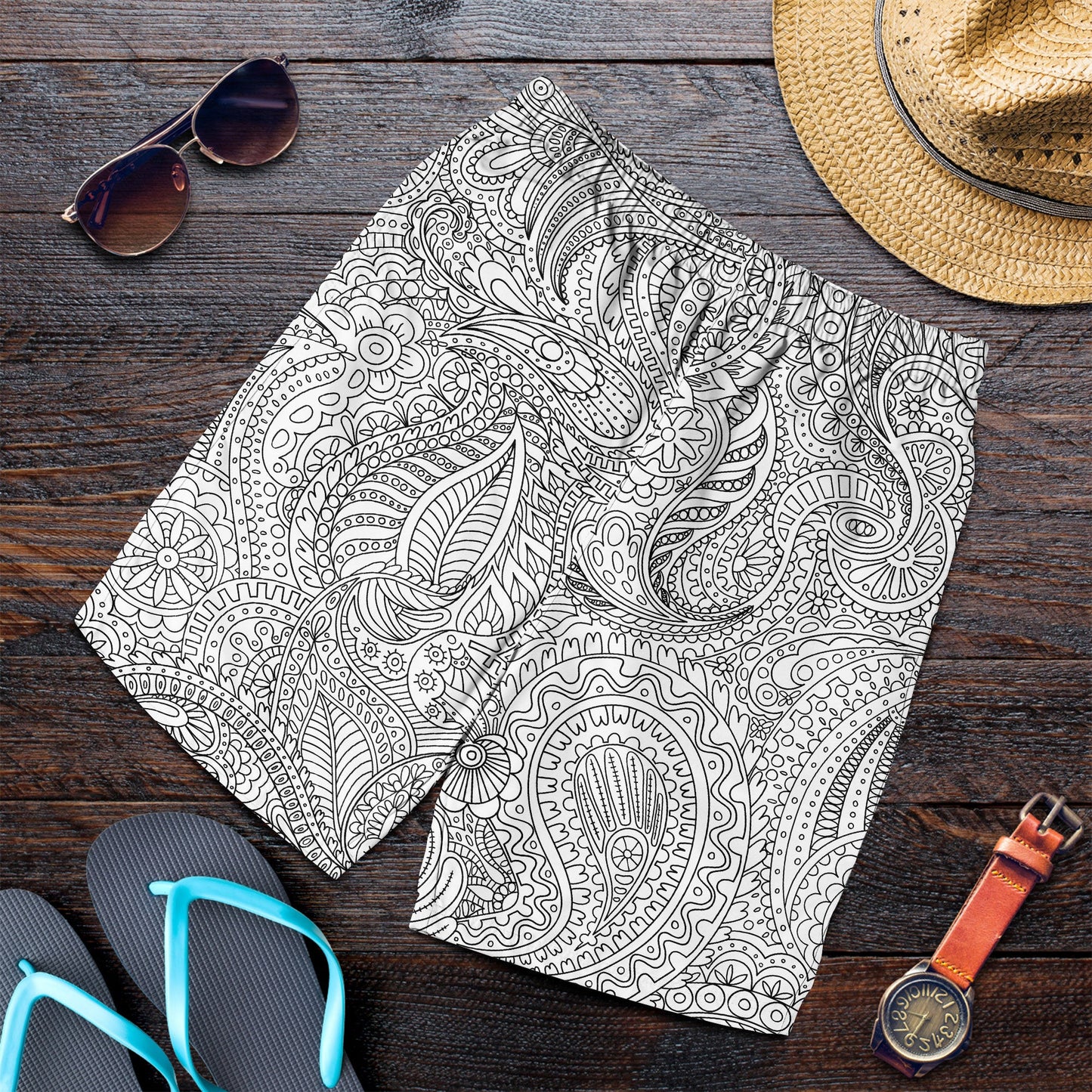 Paisley Bandana Pattern Seamless Men Short