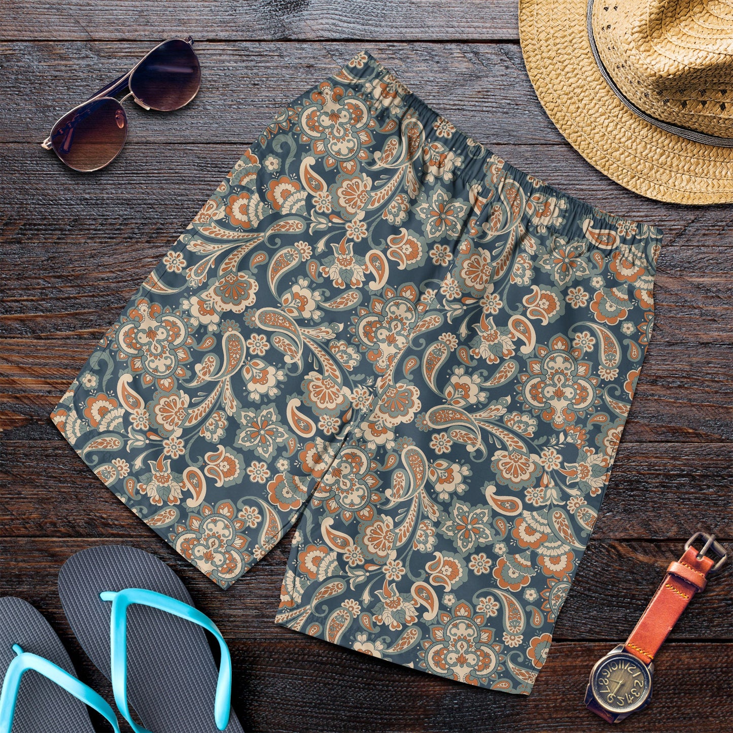 Paisley Bandana Pattern Seamless Men Short