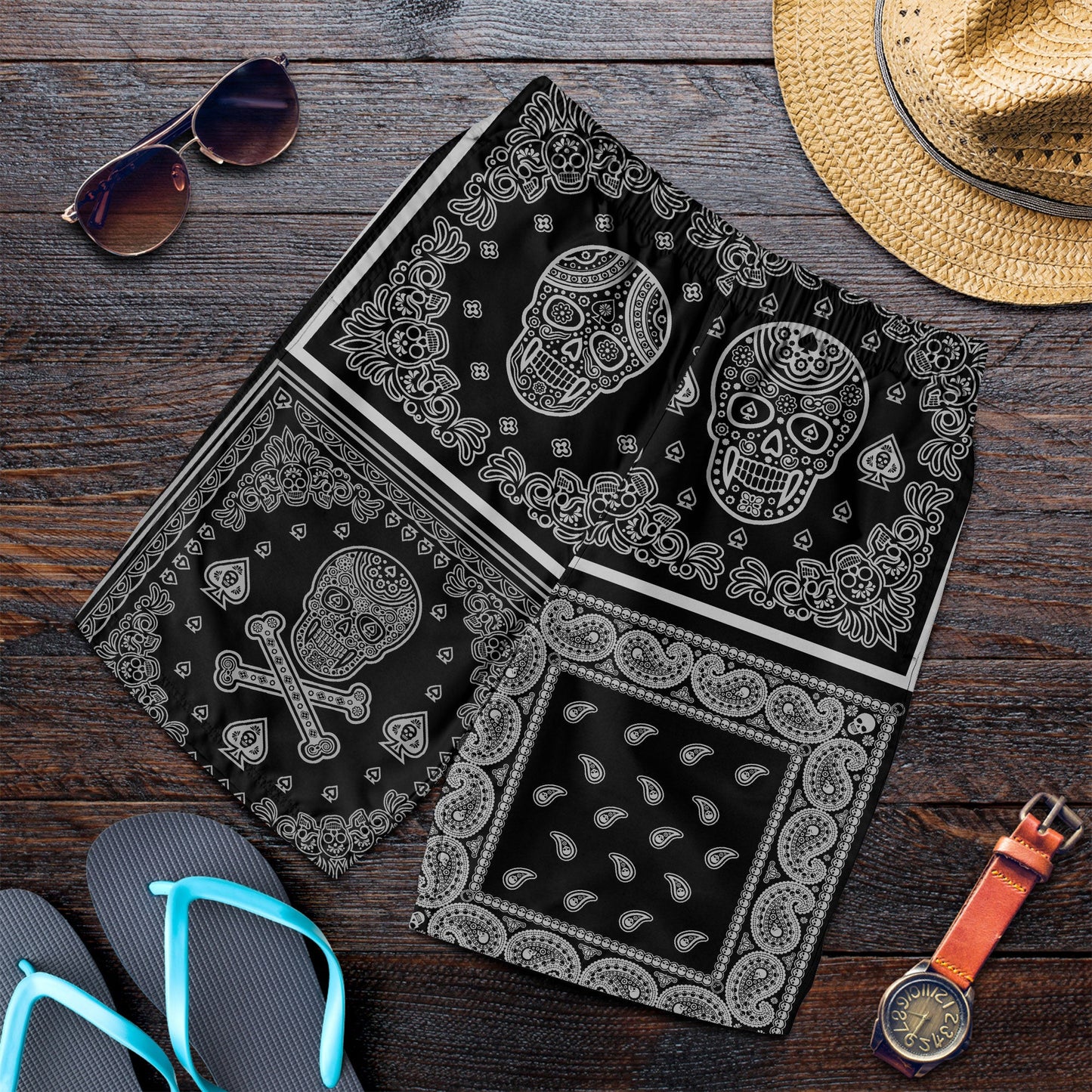 Paisley Bandana Pattern Seamless Men Short
