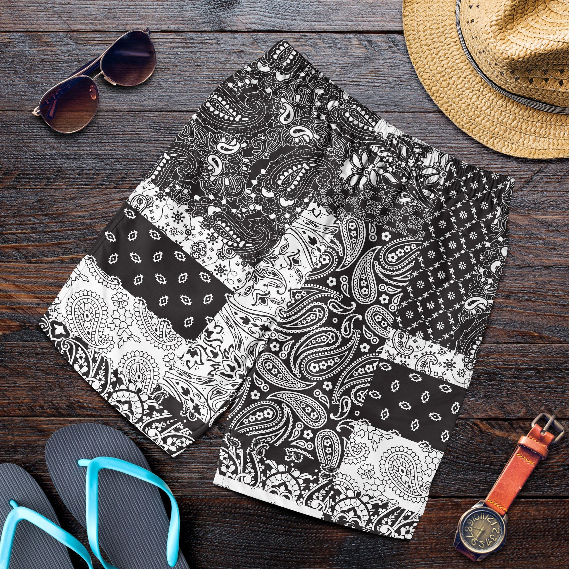 Paisley Bandana Pattern Seamless Men Short