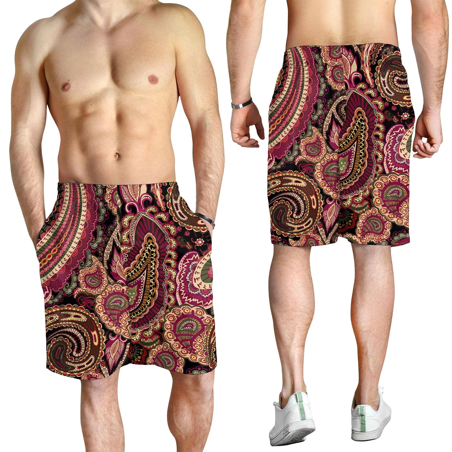 Paisley Bandana Pattern Seamless Men Short