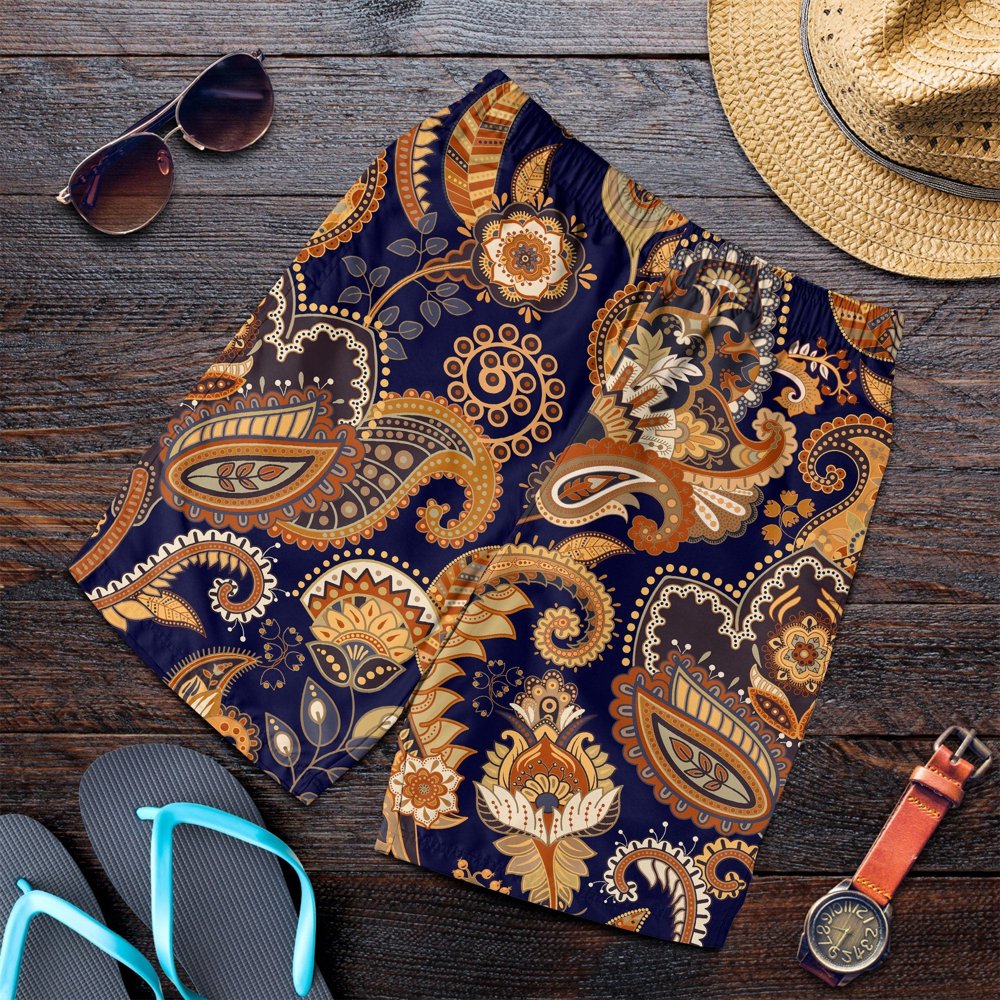 Paisley Bandana Pattern Seamless Men Short