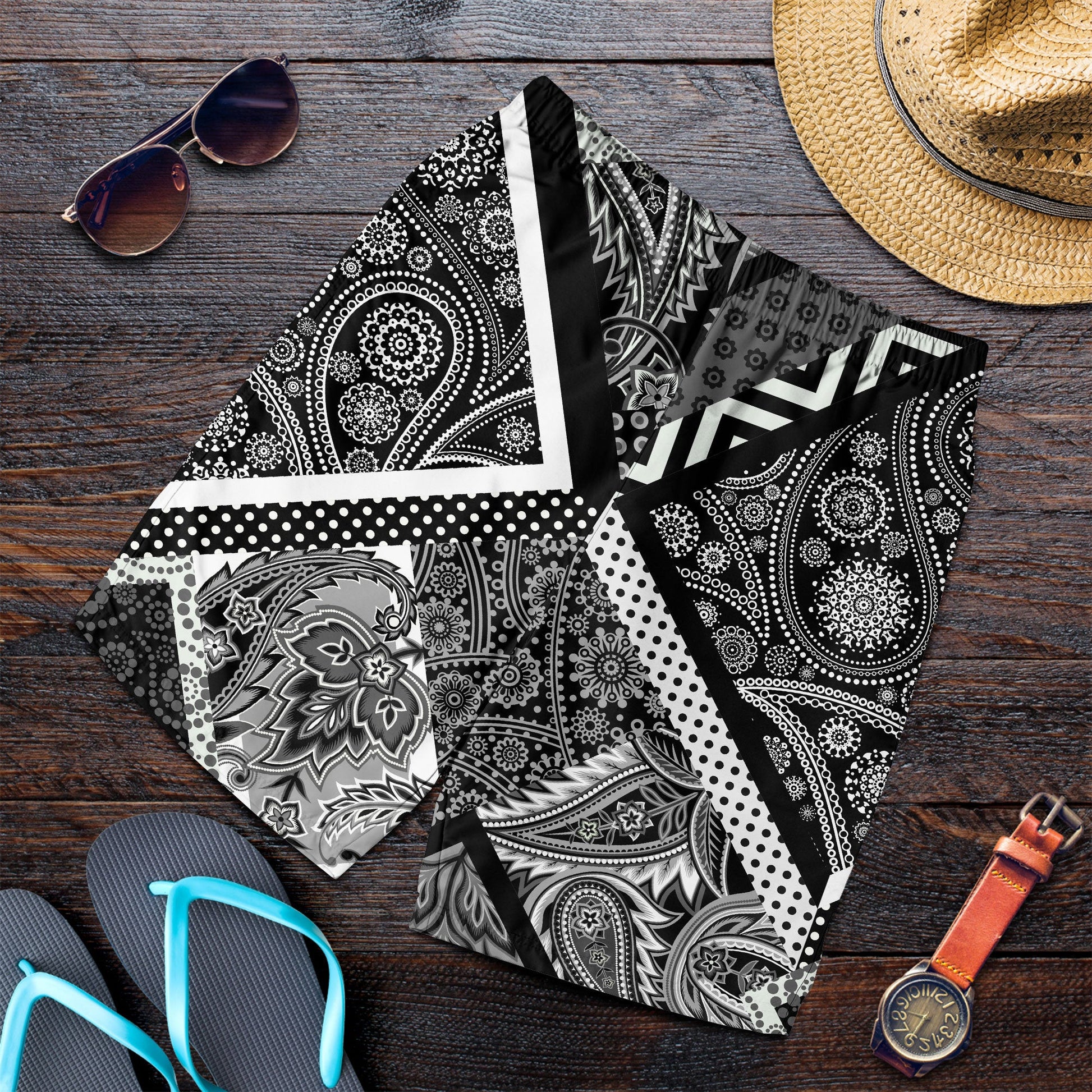 Paisley Bandana Pattern Seamless Men Short