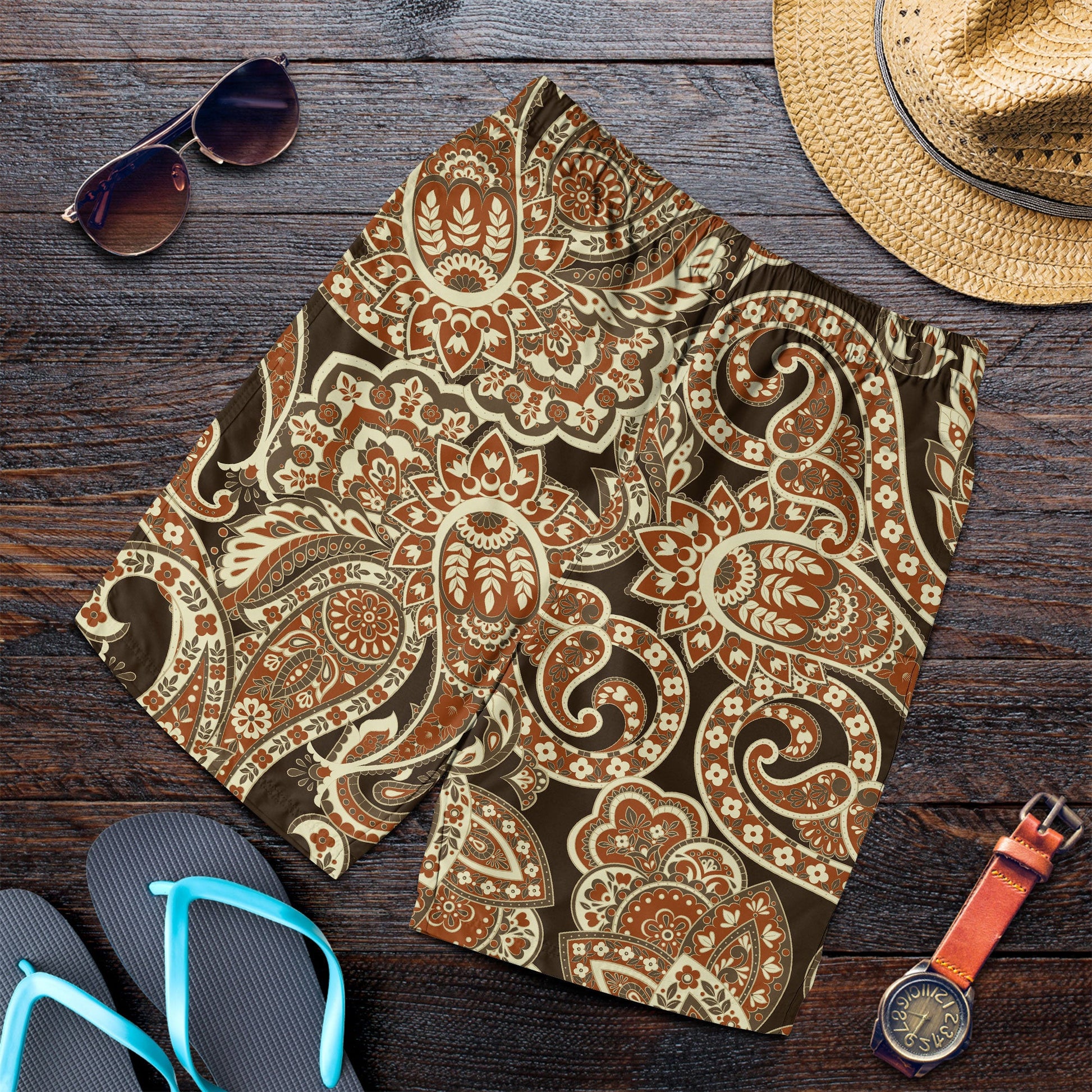 Paisley Bandana Pattern Seamless Men Short