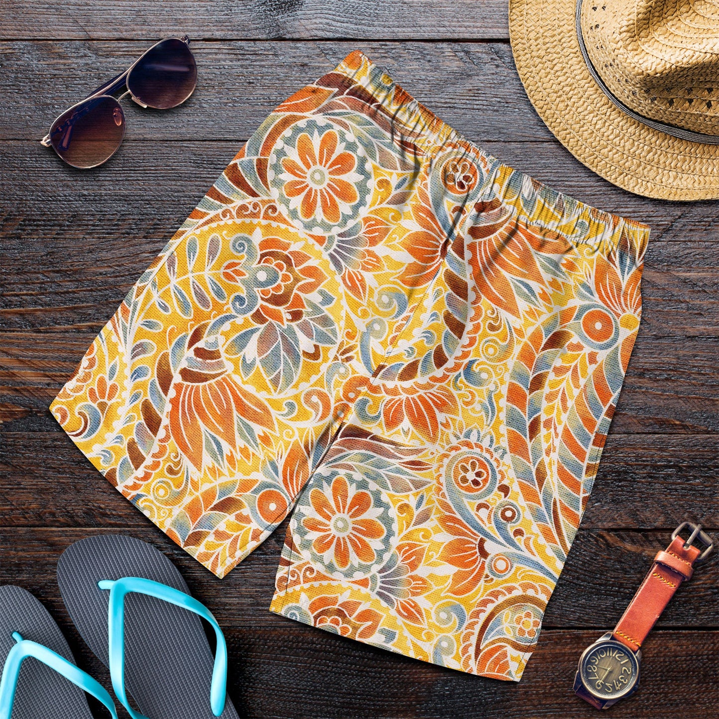 Paisley Bandana Pattern Seamless Men Short